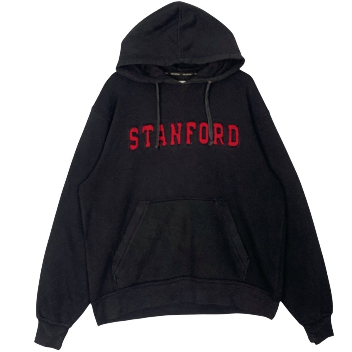 Vintage Stanford University Hoodie Sweater Black Logo Size L