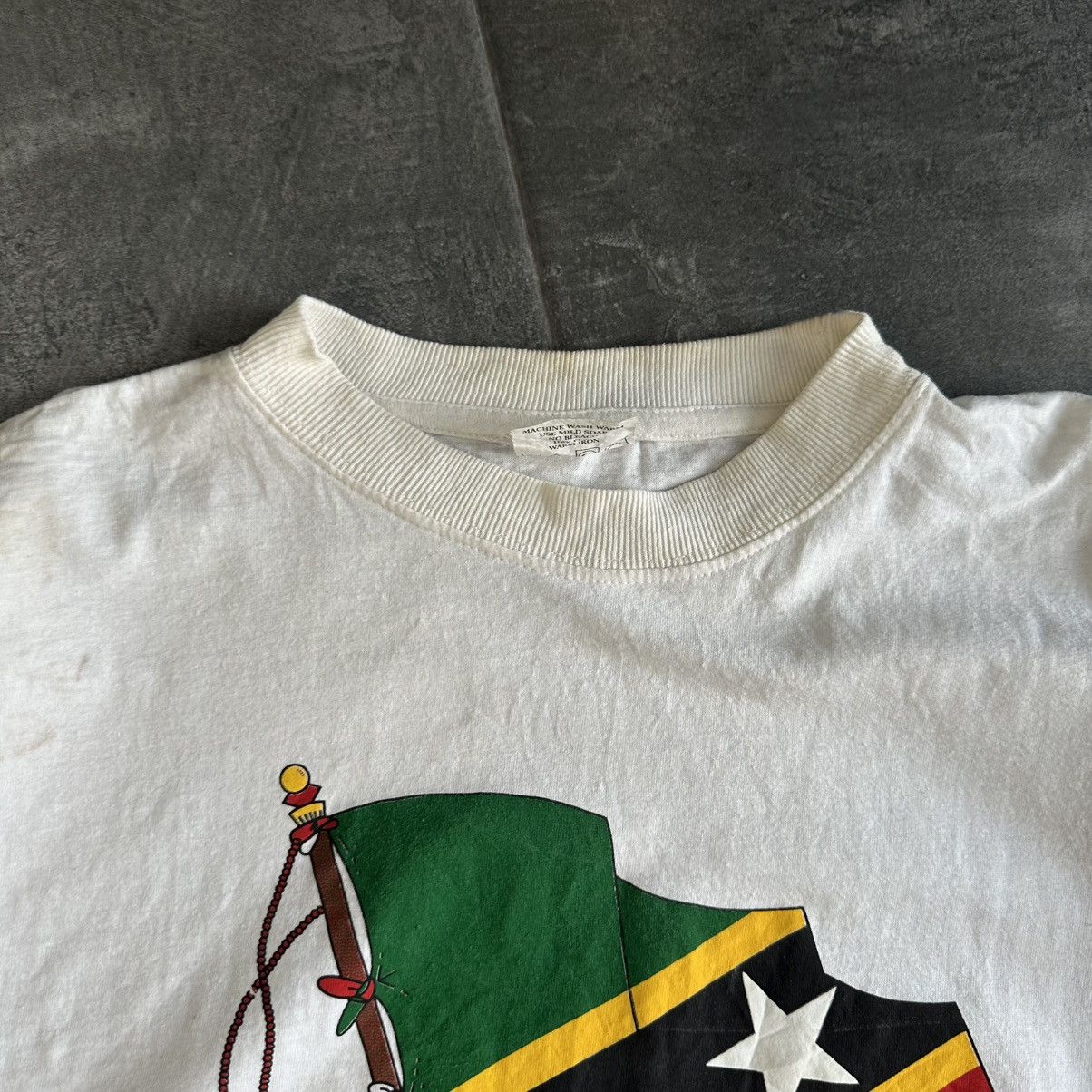 Japanese Brand × Vintage Vintage Japanese Style T-shirts ST.Kitts Flag Joke Trashed Size US XL / EU 56 / 4 - 6 Thumbnail