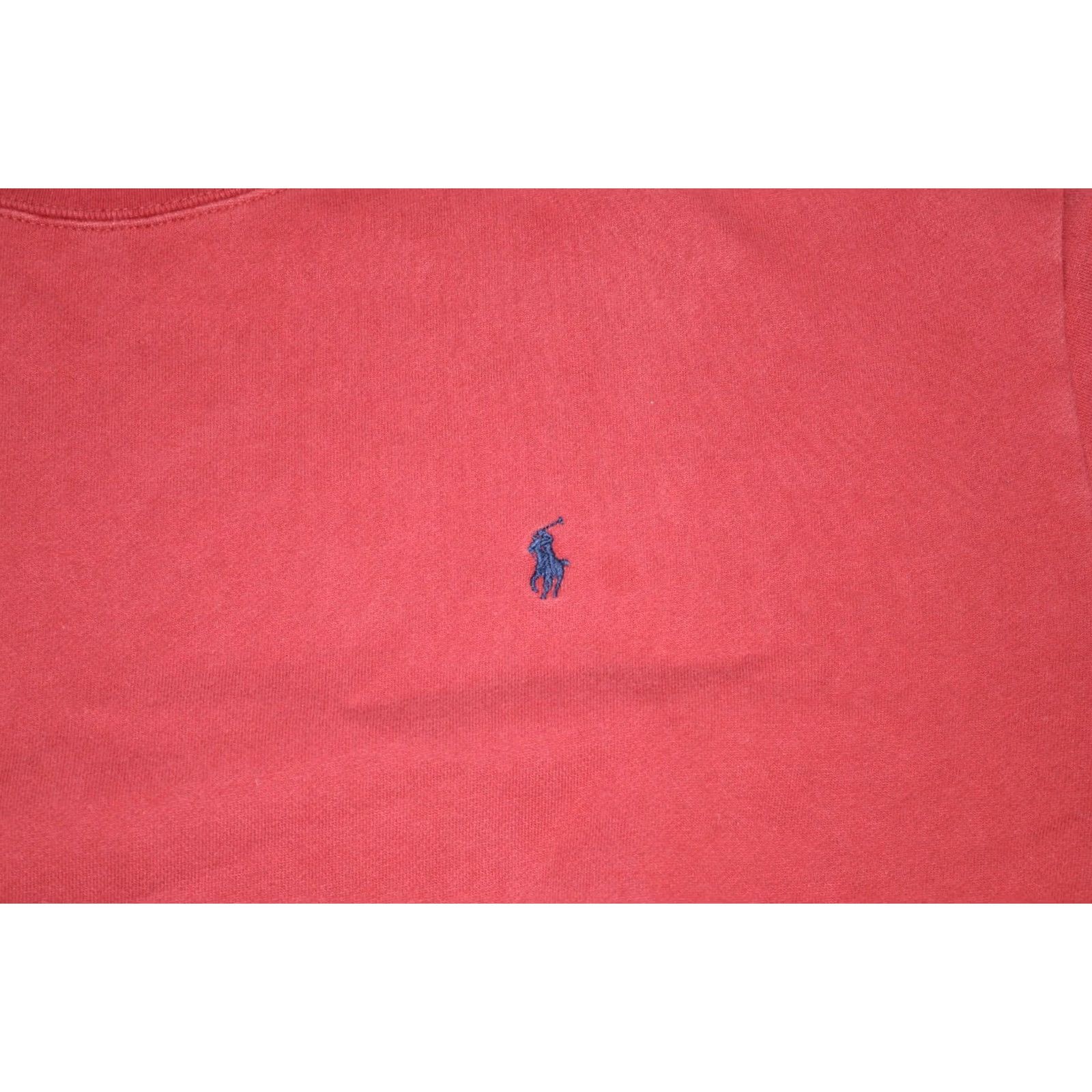 Polo Ralph Lauren VINTAGE Polo Ralph Lauren Sweatshirt Crewneck Red Large Embroidered Cotton/Polyester Men's (Adult) Sweatshirt Size US L / EU 52-54 / 3 - 2 Thumbnail