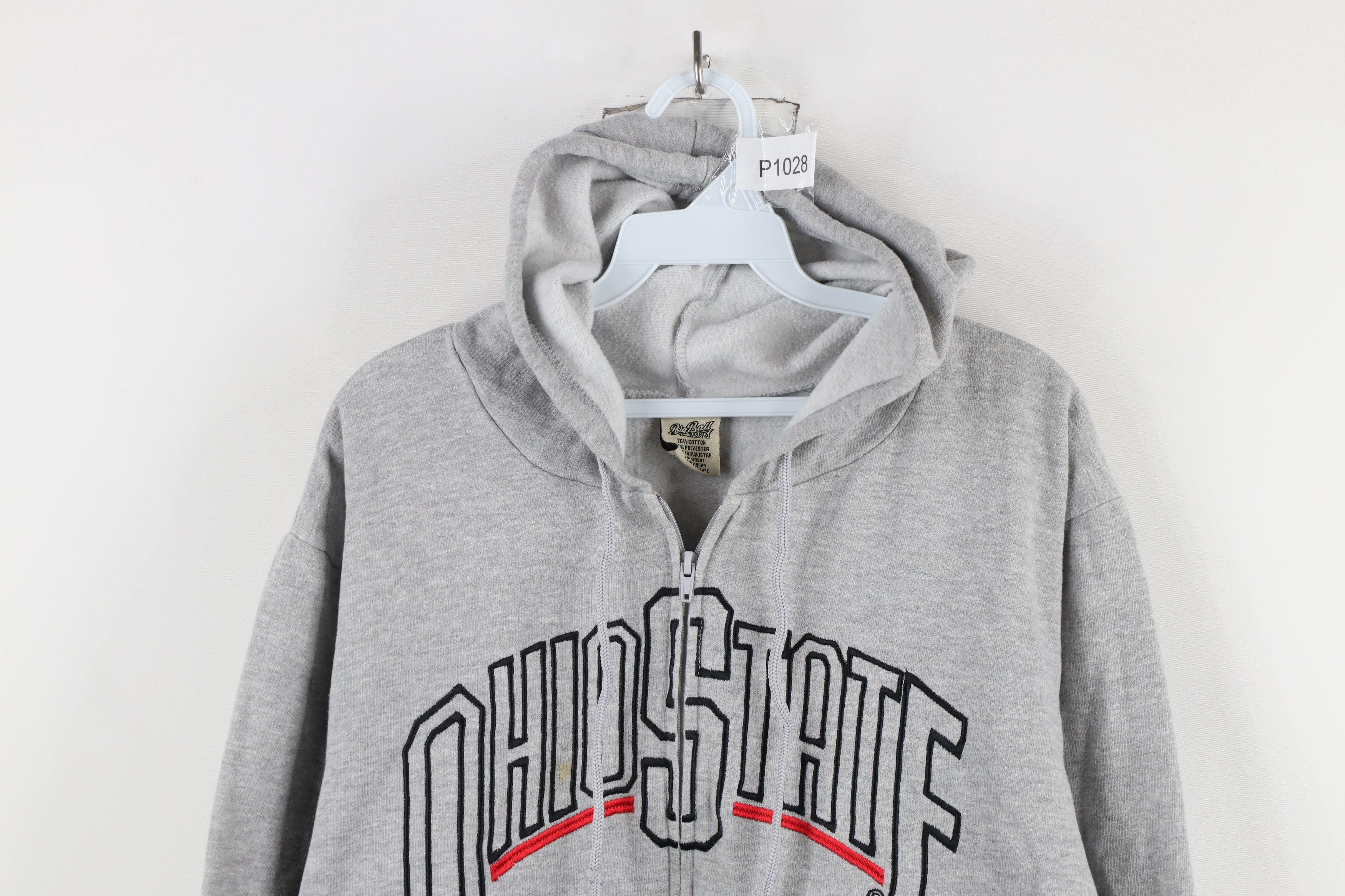 Vintage Vintage 90s Letter Ohio State University Full Zip Hoodie Size US M / EU 48-50 / 2 - 2 Thumbnail