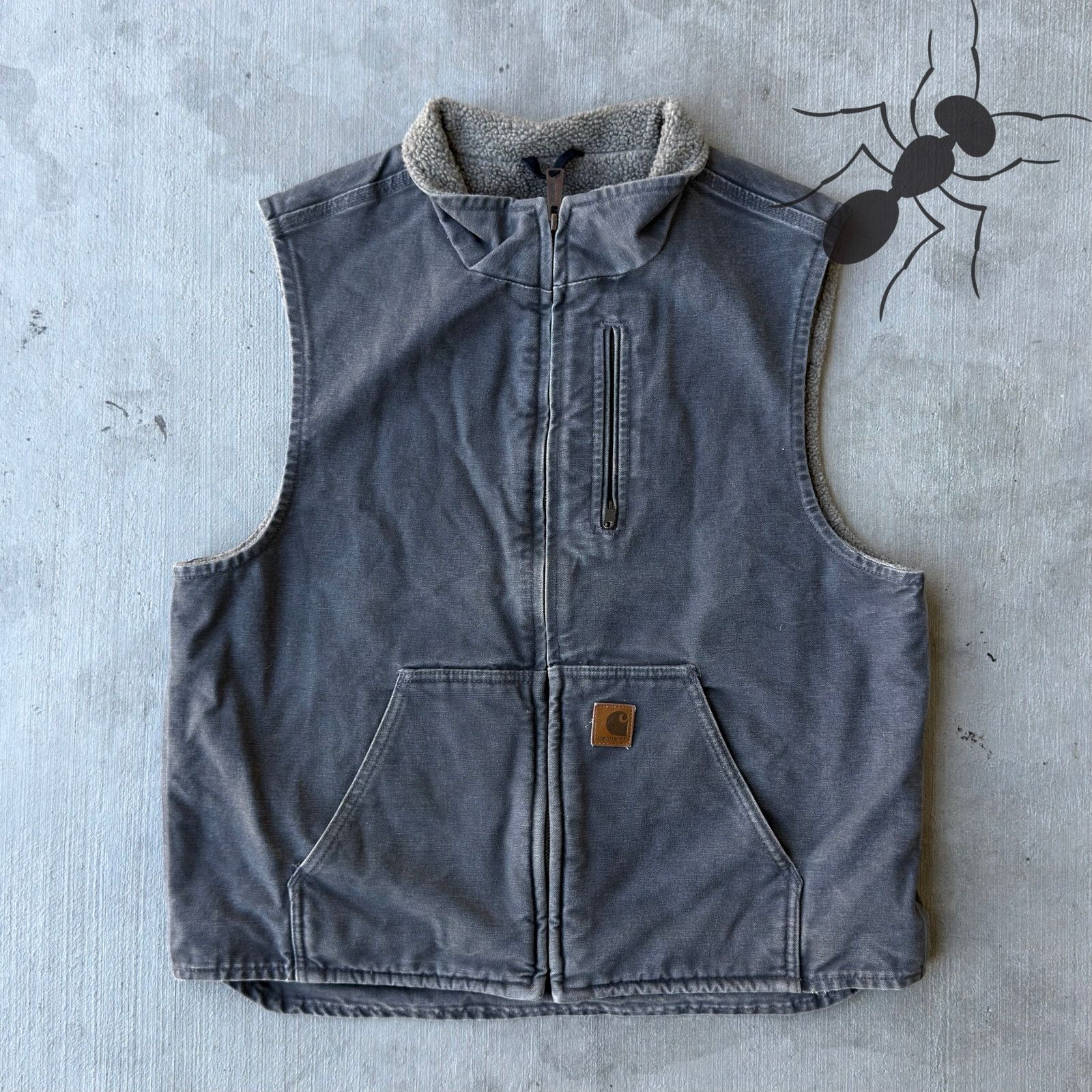 Carhartt × Vintage Carhartt V33 GVL gray work wear vest Size US L / EU 52-54 / 3 - 1 Thumbnail