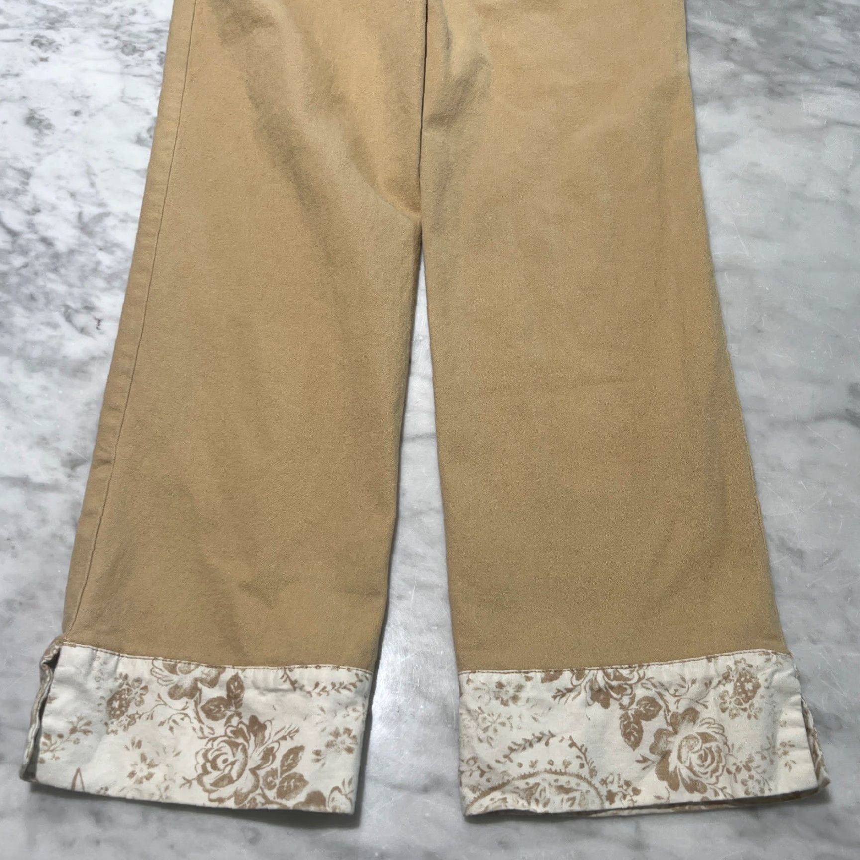 Denim & Co. VINTAGE Denim & Co Pants Women’s XS Khaki Elastic Waist Cotton Spandex Size 26" / US 2 / IT 38 - 6 Thumbnail