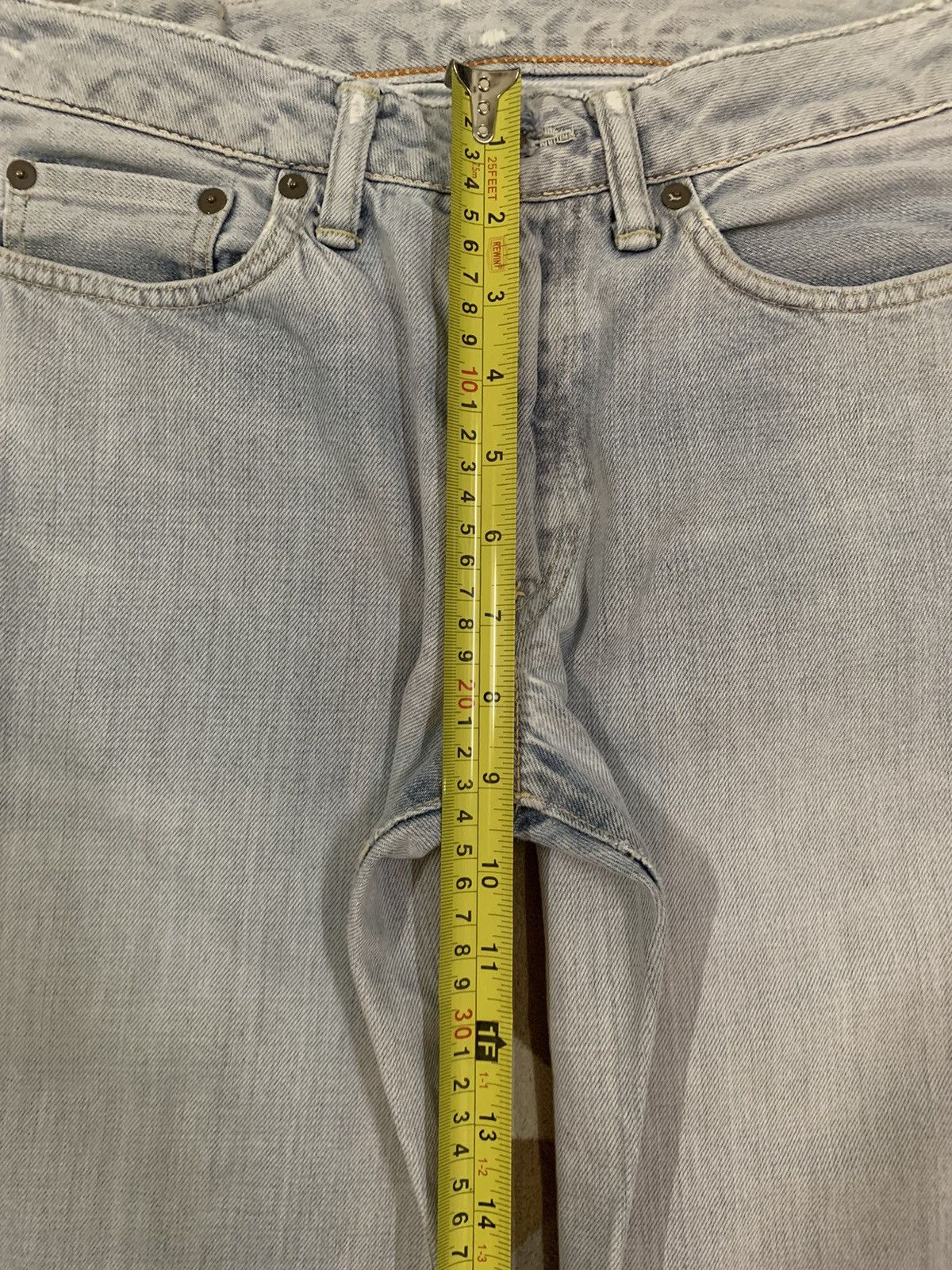 45rpm Vintage Japanese Brand 45rpm Slim Straight Ripped Jeans Size US 27 - 18 Thumbnail