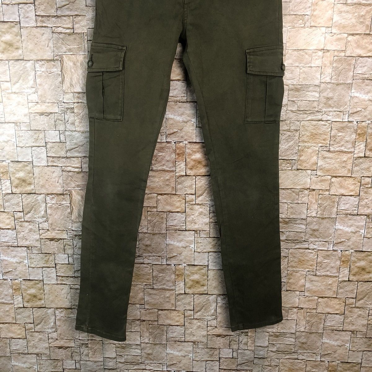 Japanese Brand Gamineverie Green Cargo Multipocket Pants #A87 Size US 28 / EU 44 - 3 Thumbnail