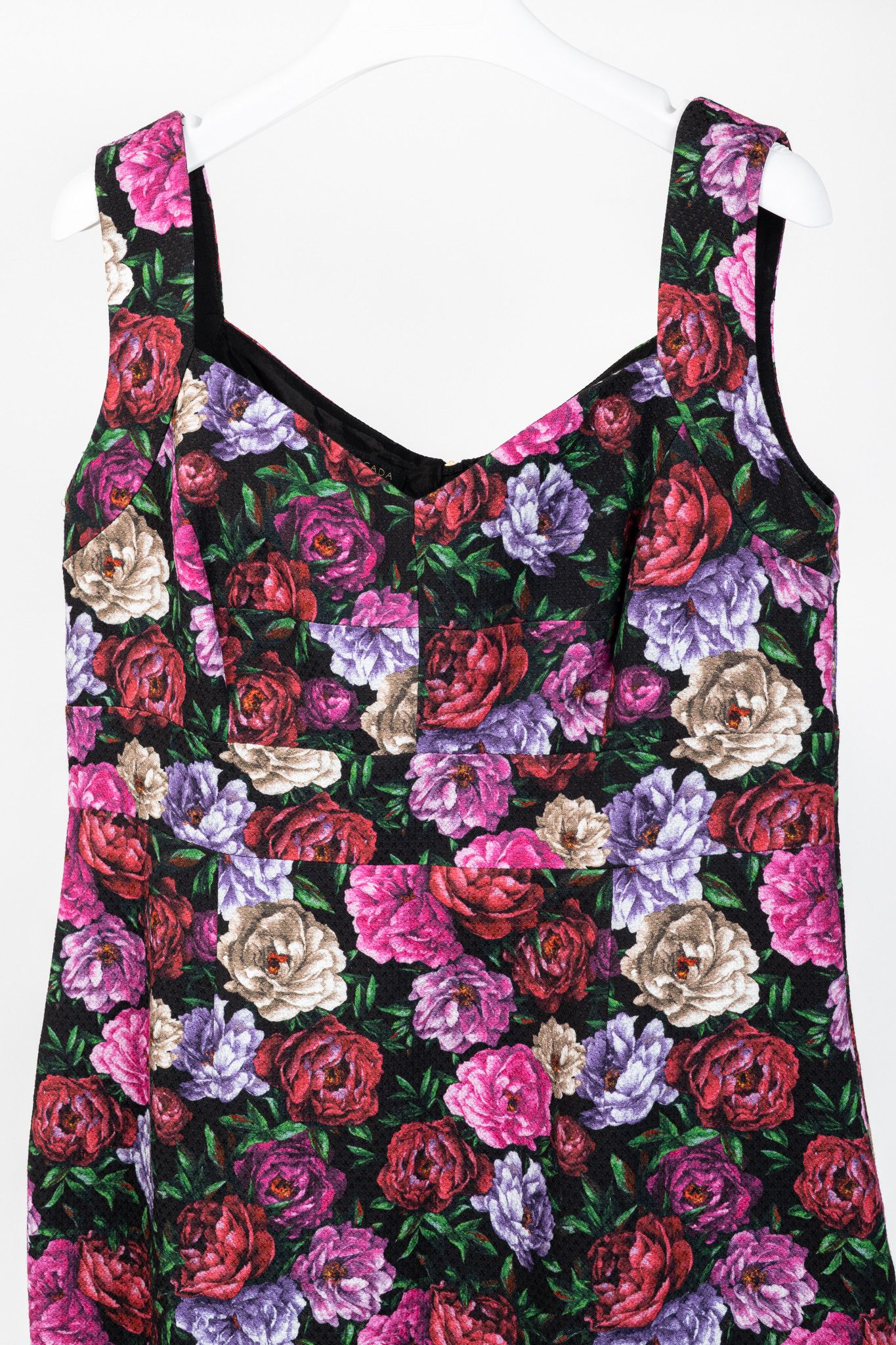 Escada Escada Dinavia Fantasy Cotton Floral Sleeveless Dress Size XL / US 12-14 / IT 48-50 - 3 Thumbnail