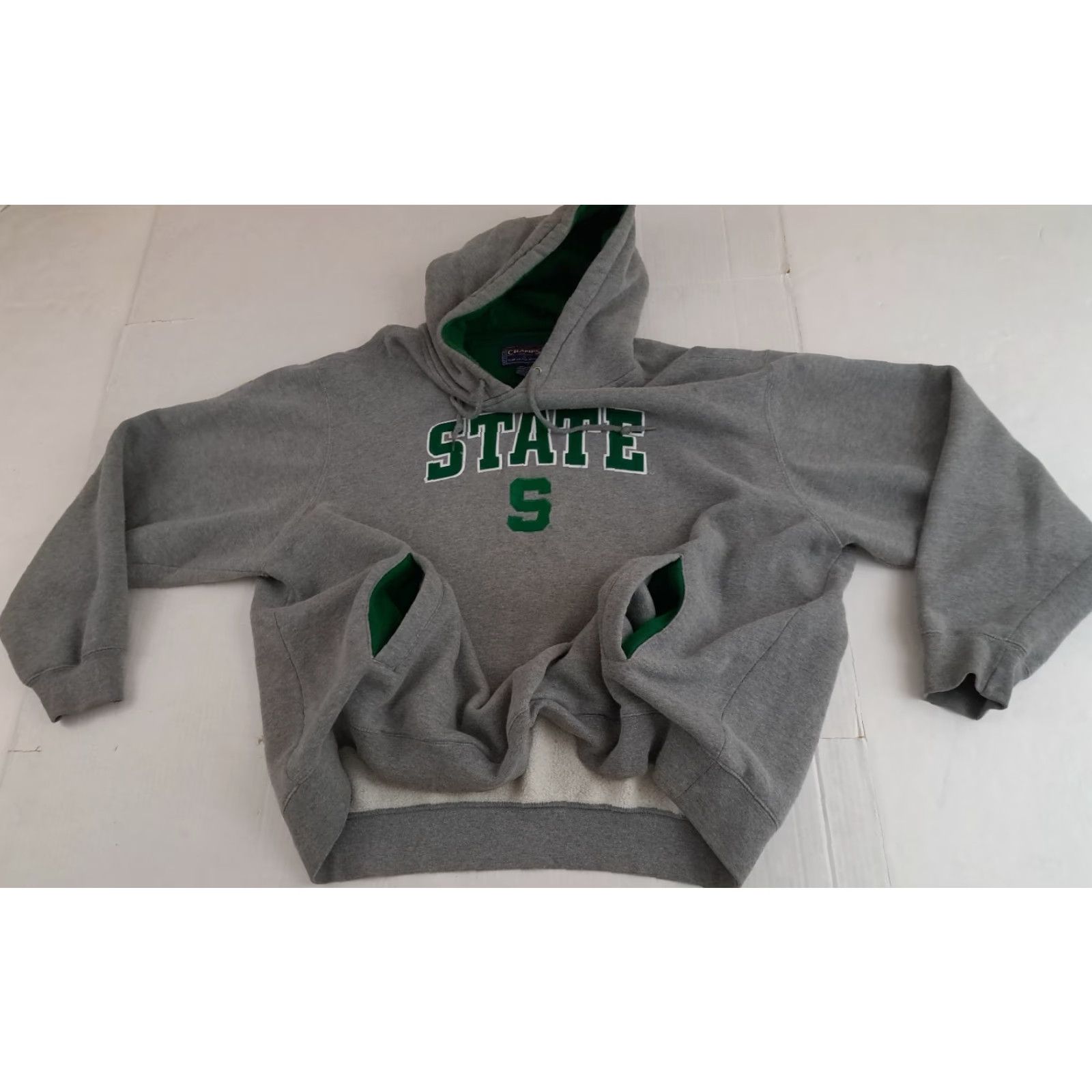 Vintage VINTAGE Michigan State Spartans Embroidered Pullover Hooded Heavy Sweatshirt XL Size US XL / EU 56 / 4 - 5 Thumbnail