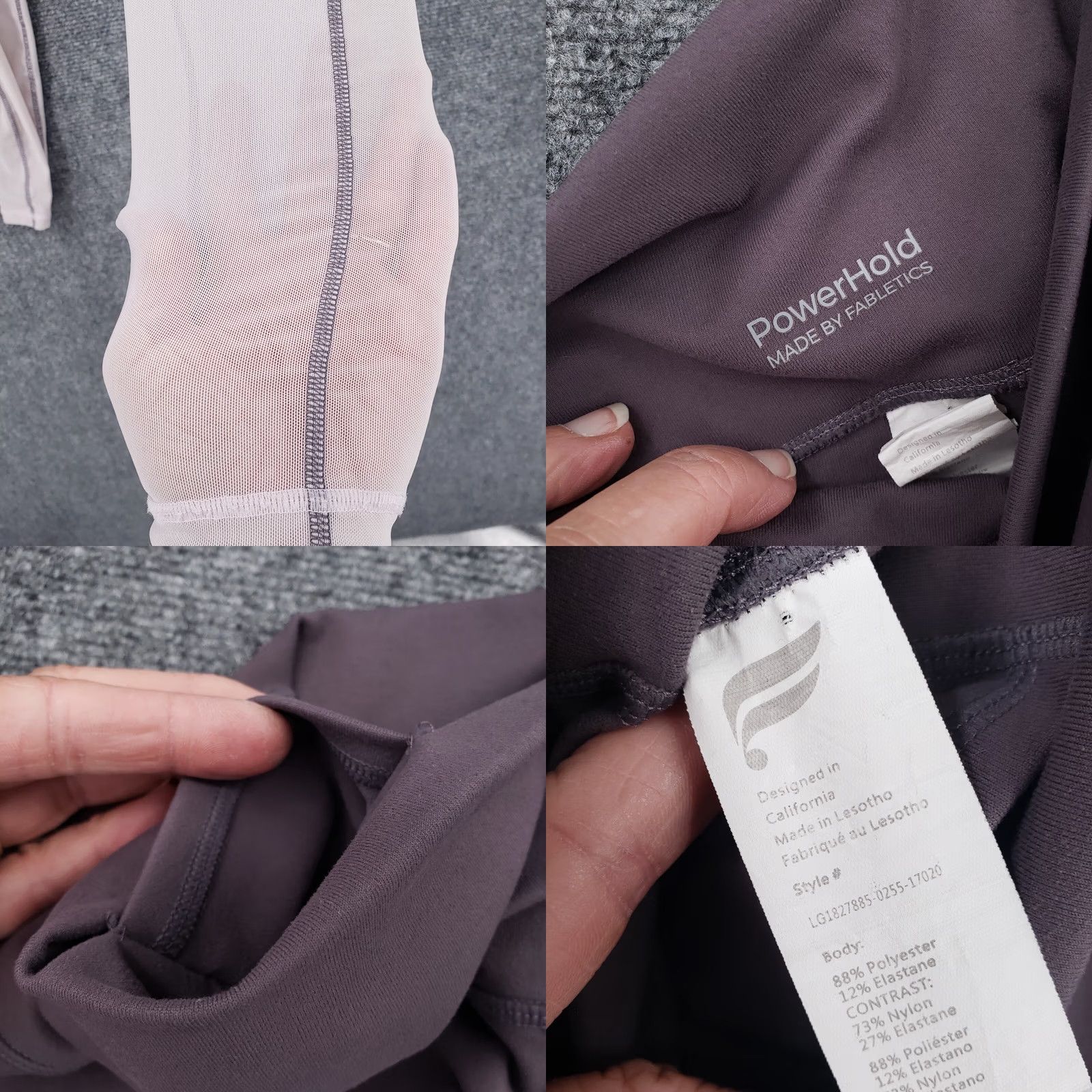 Fabletics Fabletics Leggings XS Purple Zone Colorblock Yoga High Rise Womens Size 26" / US 2 / IT 38 - 8 Thumbnail