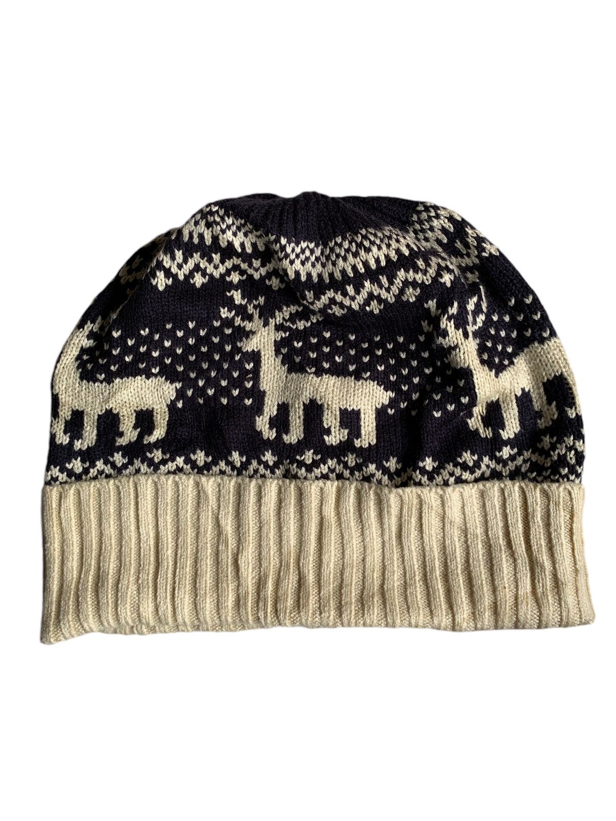 Japanese Brand × Kapital × Vintage Knitted Uniqlo Rare Design Winter Sessions Beanie Hats Size ONE SIZE - 3 Thumbnail