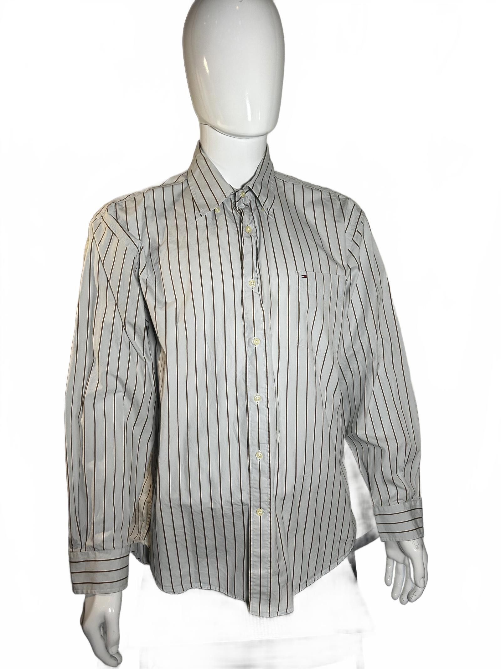 Tommy Hilfiger Tommy Hilfiger Striped Button-Up Shirt - Classic Style Size US L / EU 52-54 / 3 - 1 Thumbnail