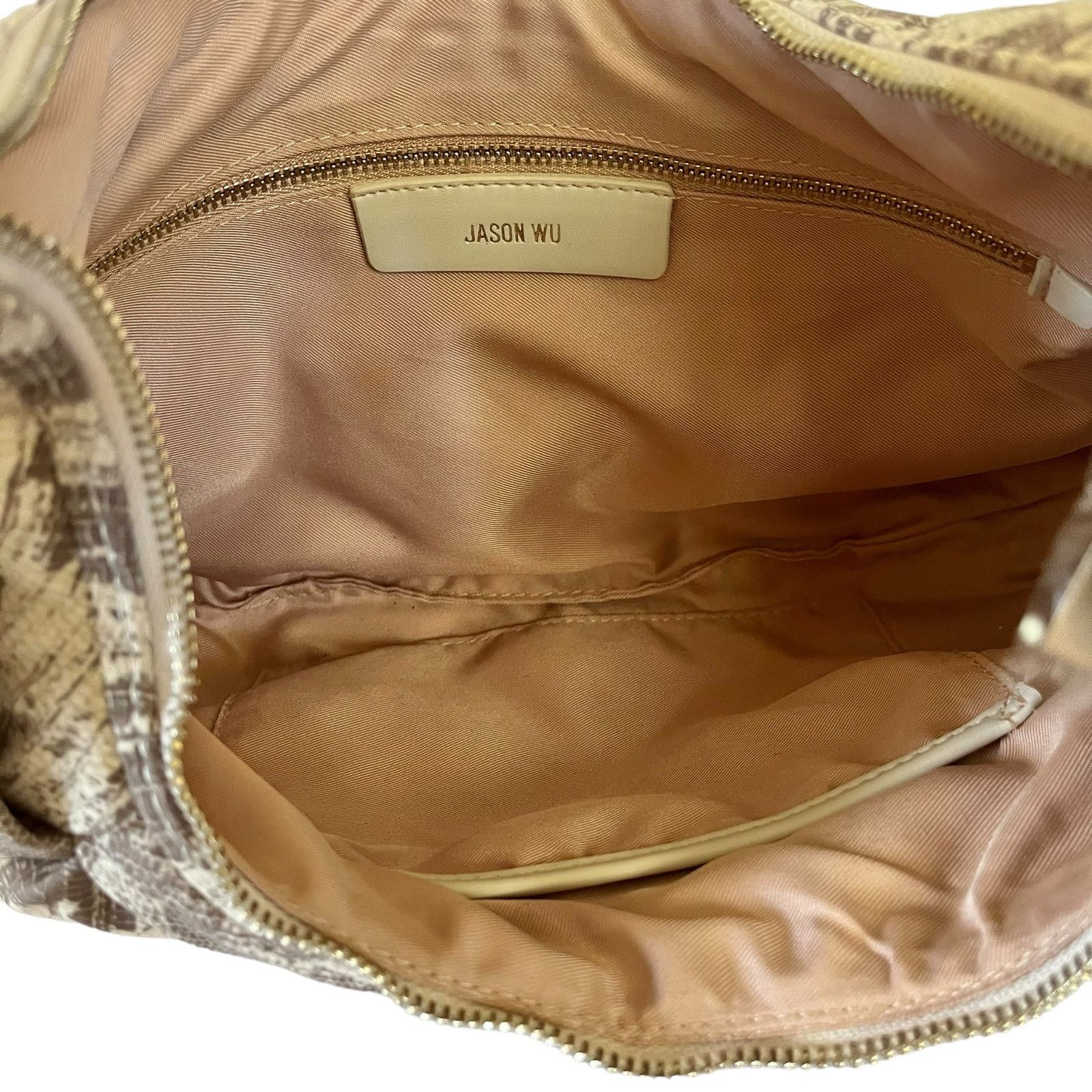 Jason Wu NWOT Jason Wu Dylan Woven Ivory Lizard Print Shoulder Bag Size ONE SIZE - 4 Thumbnail
