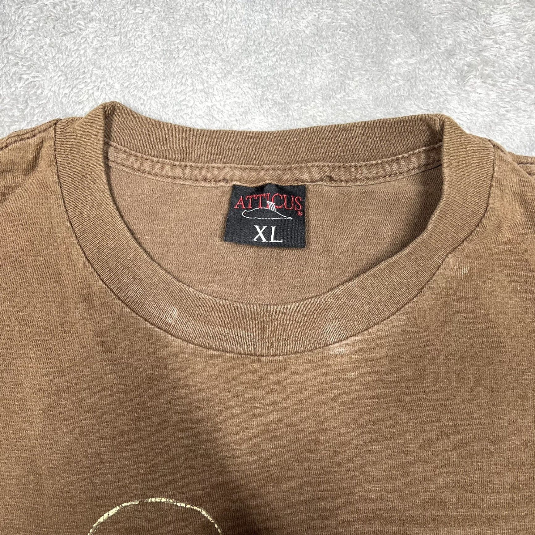 Vintage VINTAGE Atticus T-Shirt Mens XL Brown Crew Neck Short Sleeve Blink-182 Y2K Mischief Music Mayhem Punk Logo Adult Mens Size US XL / EU 56 / 4 - 5 Thumbnail