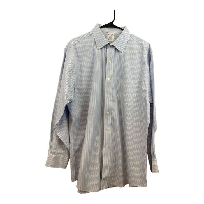 Brooks Brothers BROOKS BROTHERS Classic 1733 Blue White Striped Shirt