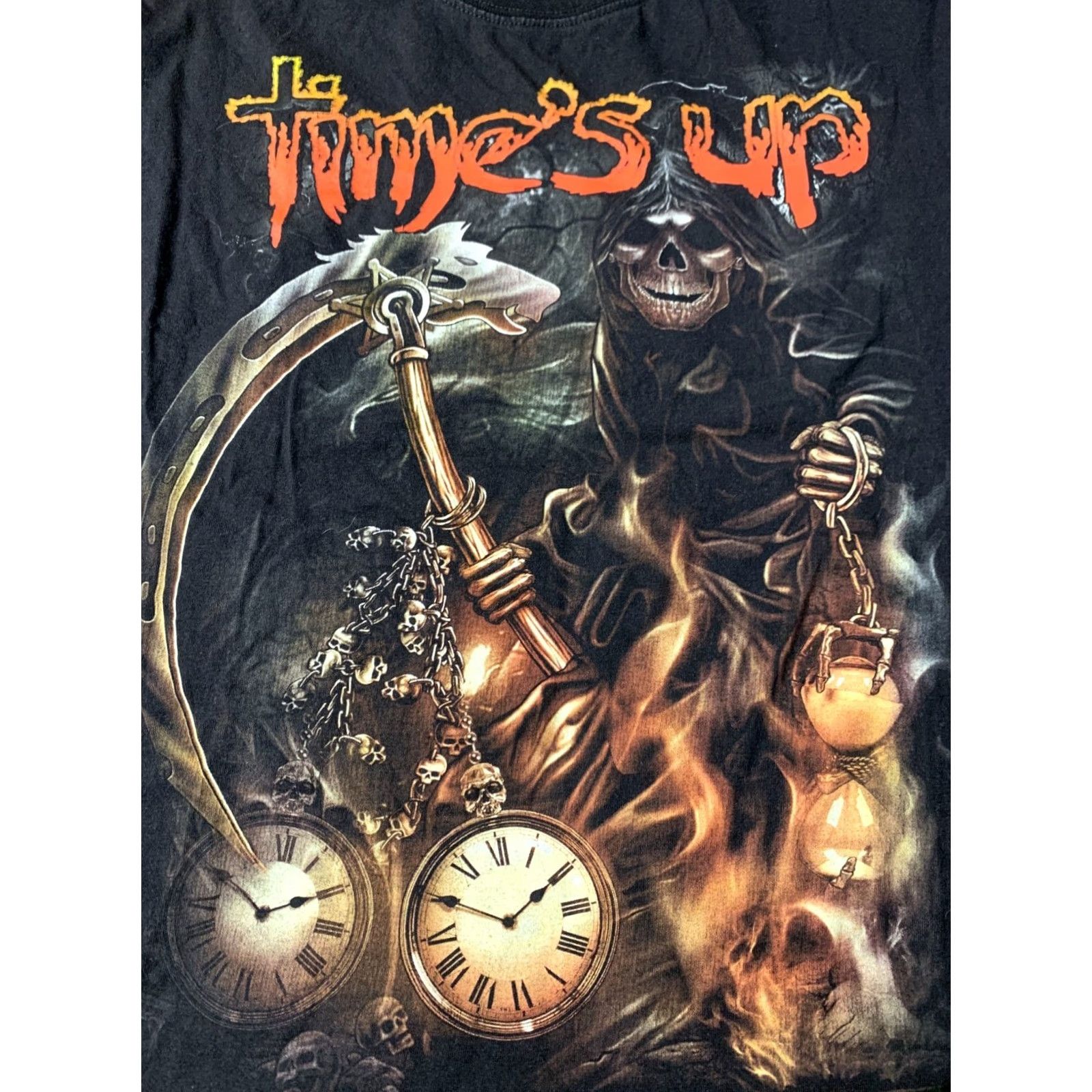 Vintage TIME'S UP WILD SHIRT MEN L Black Time's Up Grim Reaper 2010s Vintage? Wait no - Original 100% Cotton T-Shirt Large Men Black Time's Up Shirt Size US L / EU 52-54 / 3 - 4 Thumbnail