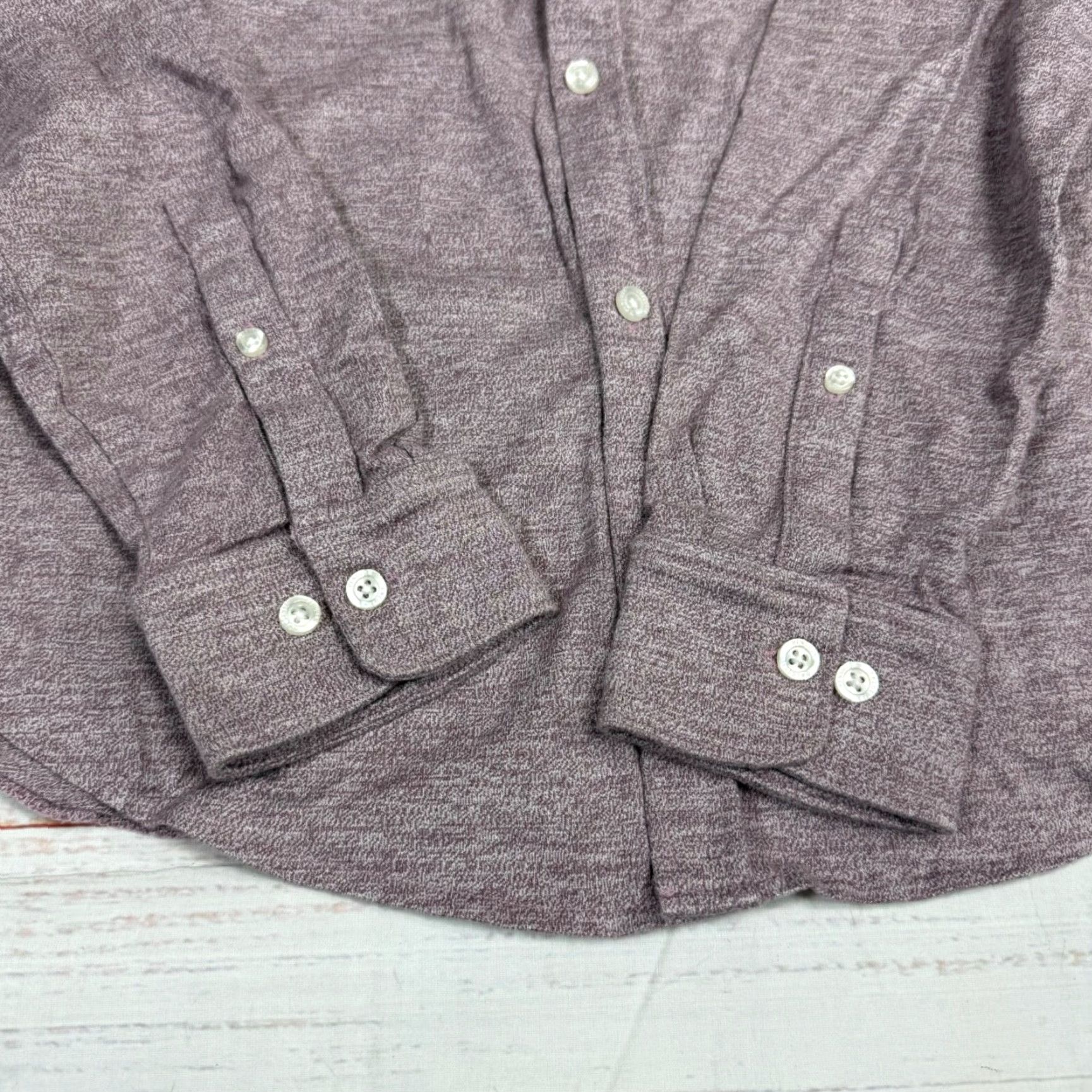 Vintage Penguin Shirt Purple Button-Up Collared Womens M Long Sleeve Knit Cotton Size M / US 6-8 / IT 42-44 - 5 Thumbnail