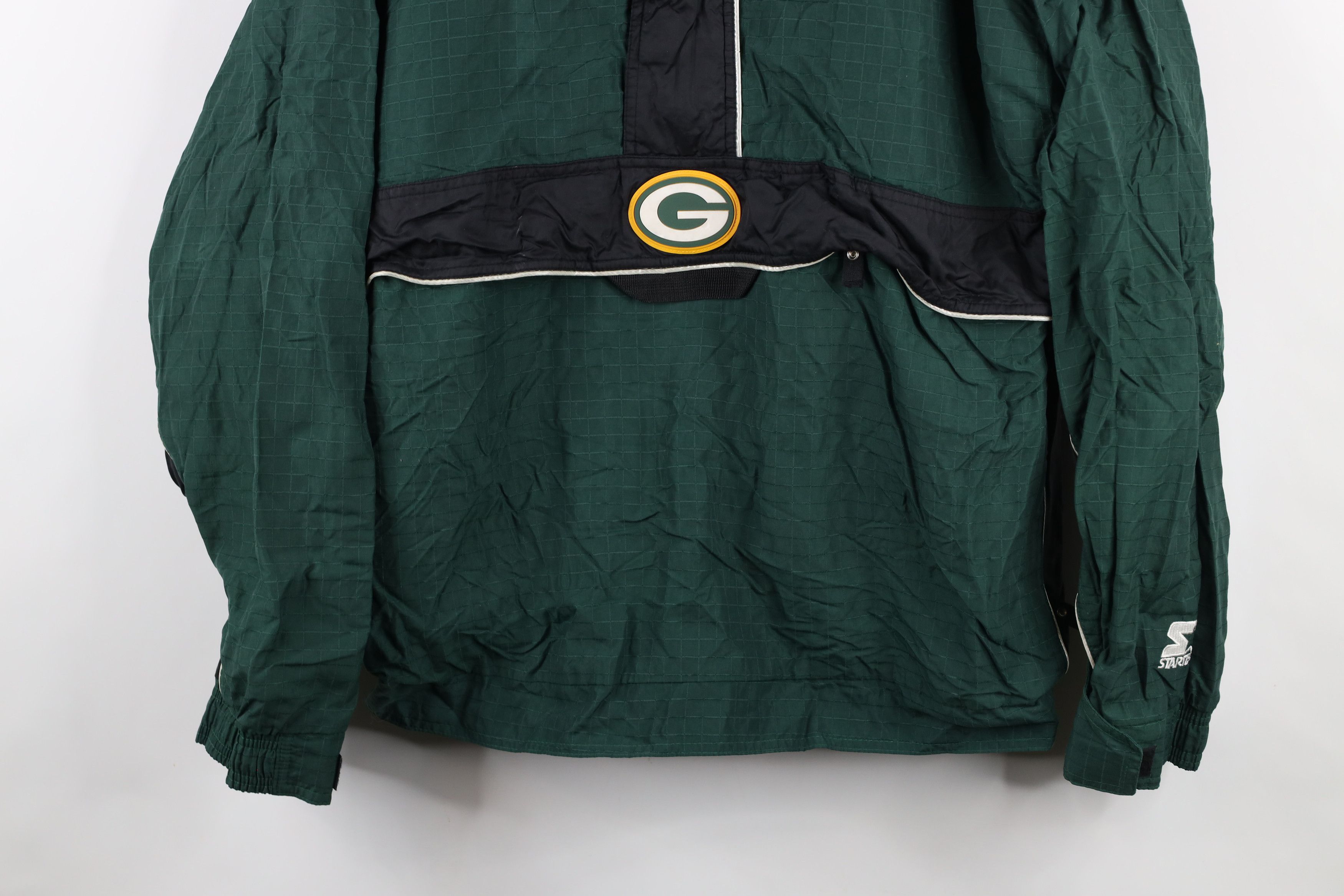 Starter × Vintage Vintage 90s Starter Green Bay Packers Pullover Anorak Jacket Size US XL / EU 56 / 4 - 3 Thumbnail
