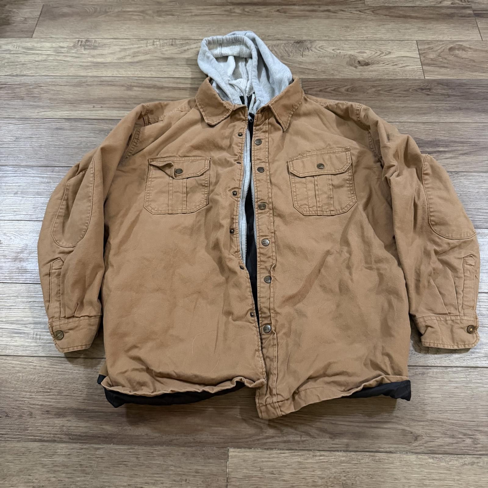 Dickies Vintage Dickies Quilted Hoodie Jacket Workwear Y2K Shacket Size US XL / EU 56 / 4 - 1 Thumbnail