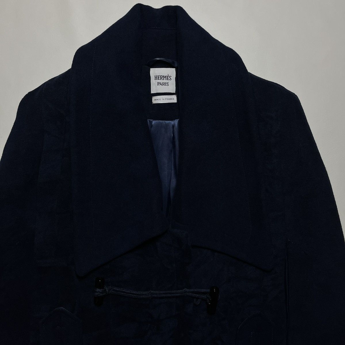 Hermes Hermes Navy Blue Pea Coat Size US M / EU 48-50 / 2 - 2 Thumbnail