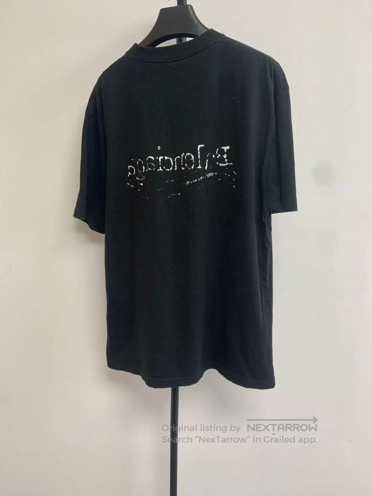 Balenciaga Balenciaga Logo Print Crewneck Short Sleeve T-shirt. Size XXS / US 00 / IT 34 - 2 Thumbnail