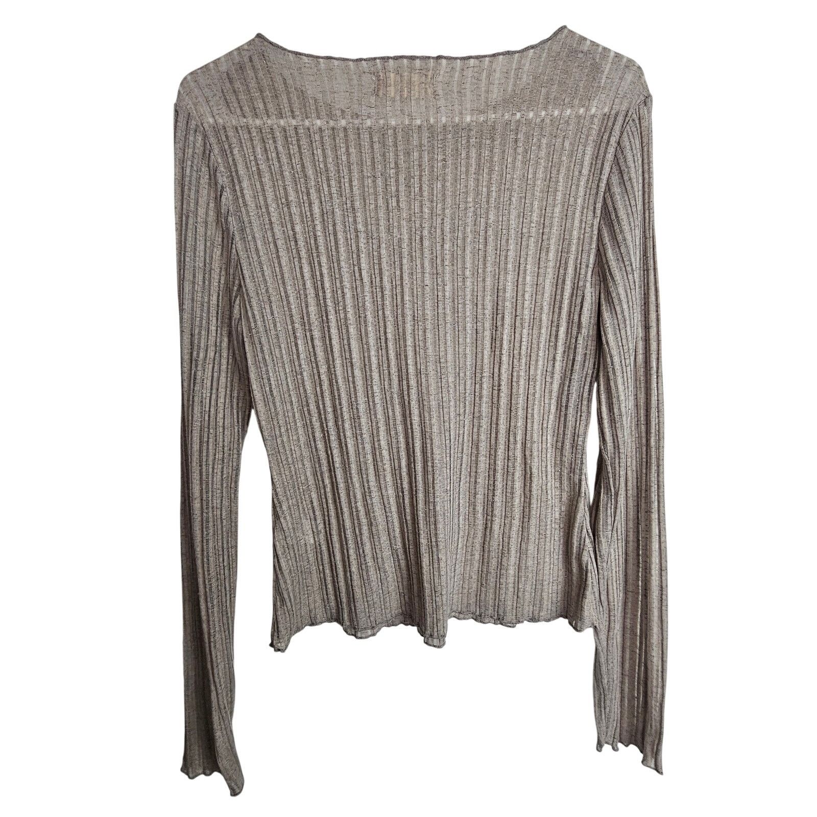 Naturalizer Natural Life Womens Pearl Knit Layering Top XL Ribbed Sheer Size XL / US 12-14 / IT 48-50 - 8 Thumbnail