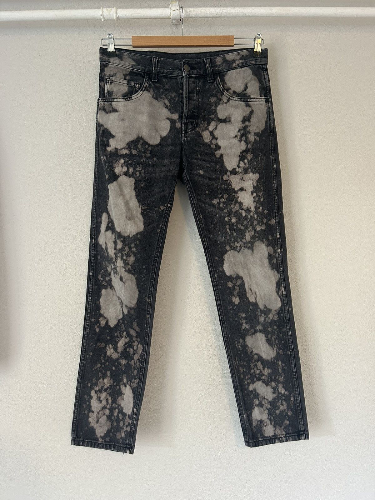 Image of Gucci Bleached Denim Jeans in Black, Men's (Size 30)