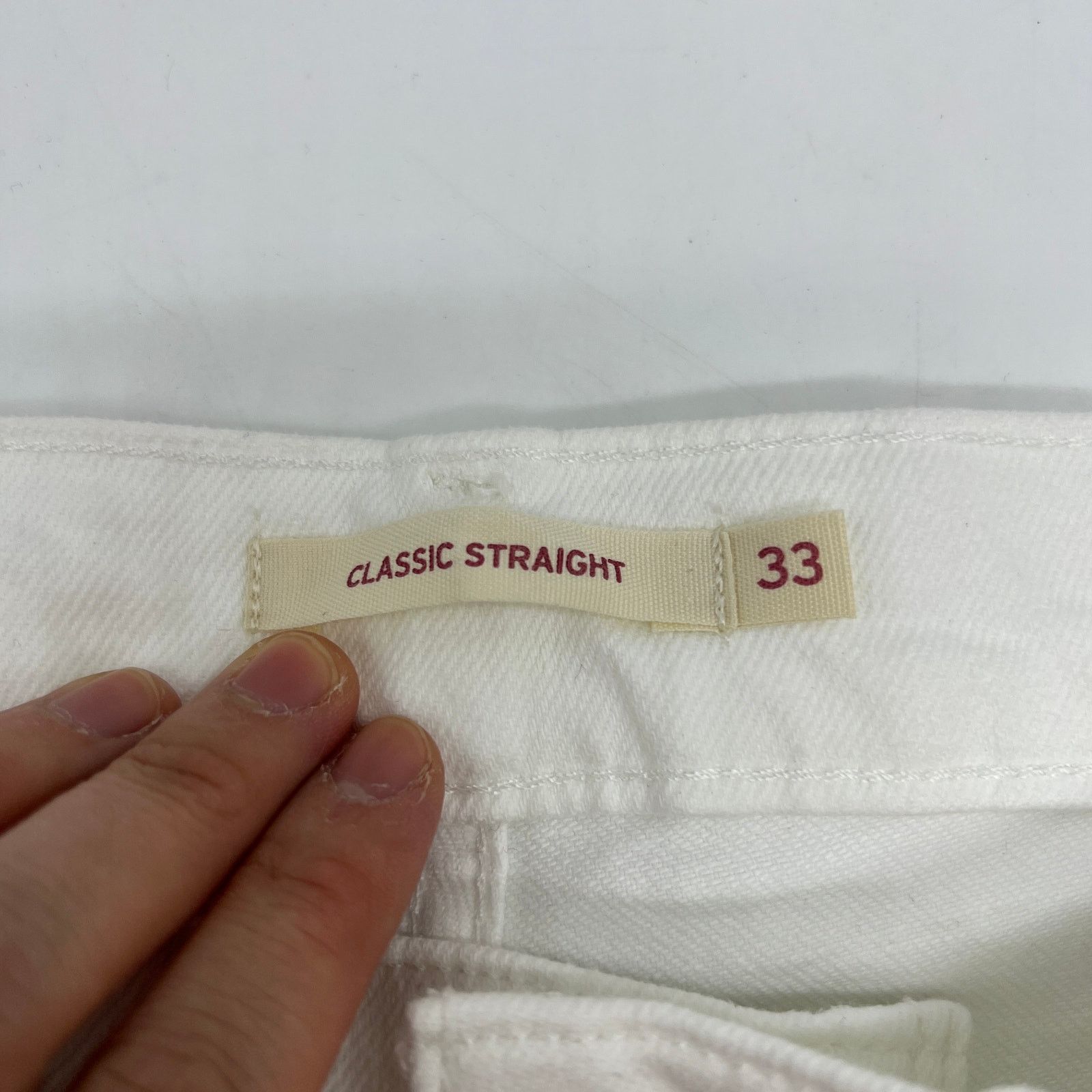 Levi's Levi's Women's Classic Straight Jeans White 16 Size 33" - 9 Thumbnail