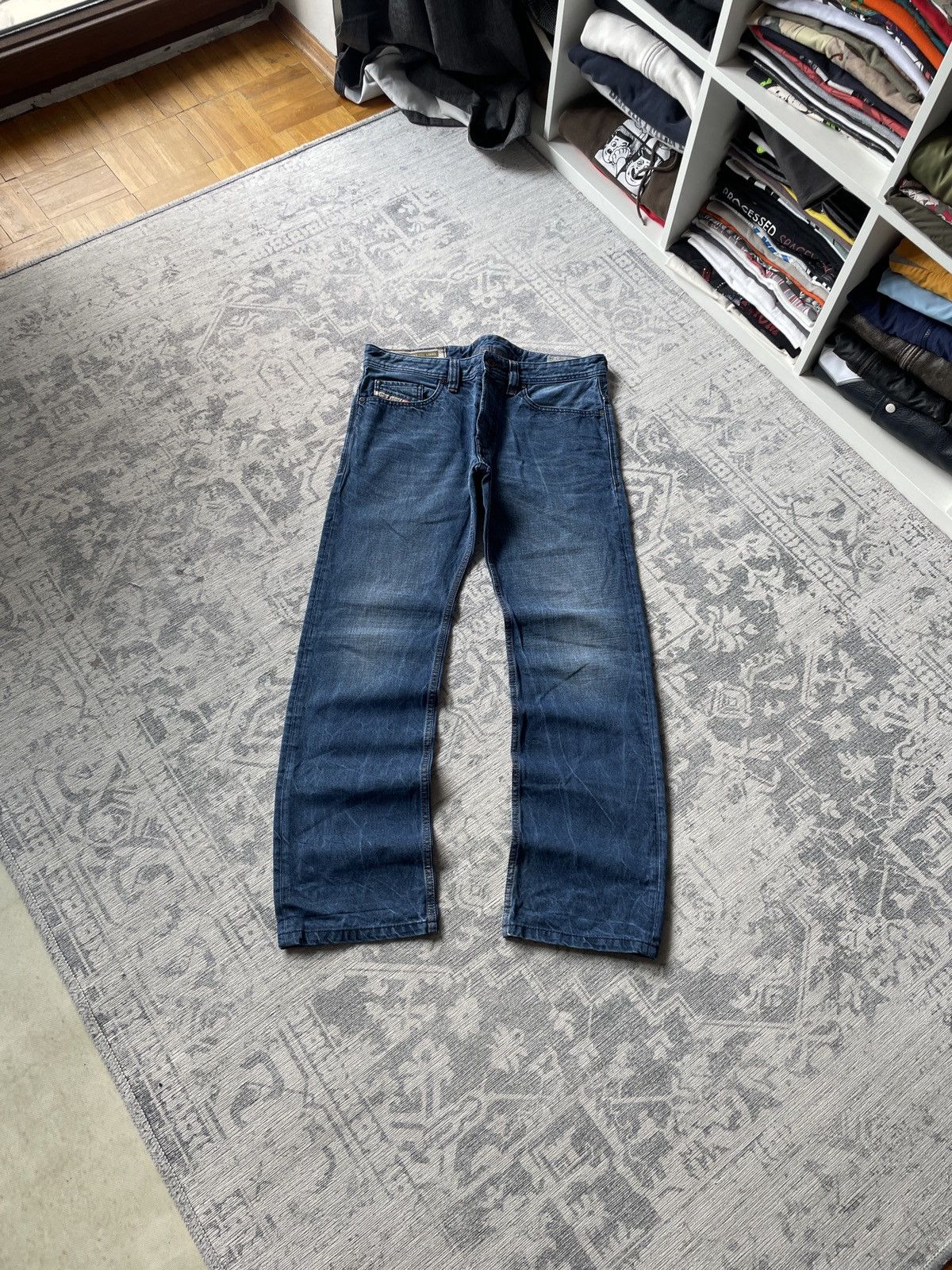 Japanese Brand Vintage Diesel Jeans Mud Washed Faded Baggy Wide Japanese Size US 32 / EU 48 - 1 Thumbnail