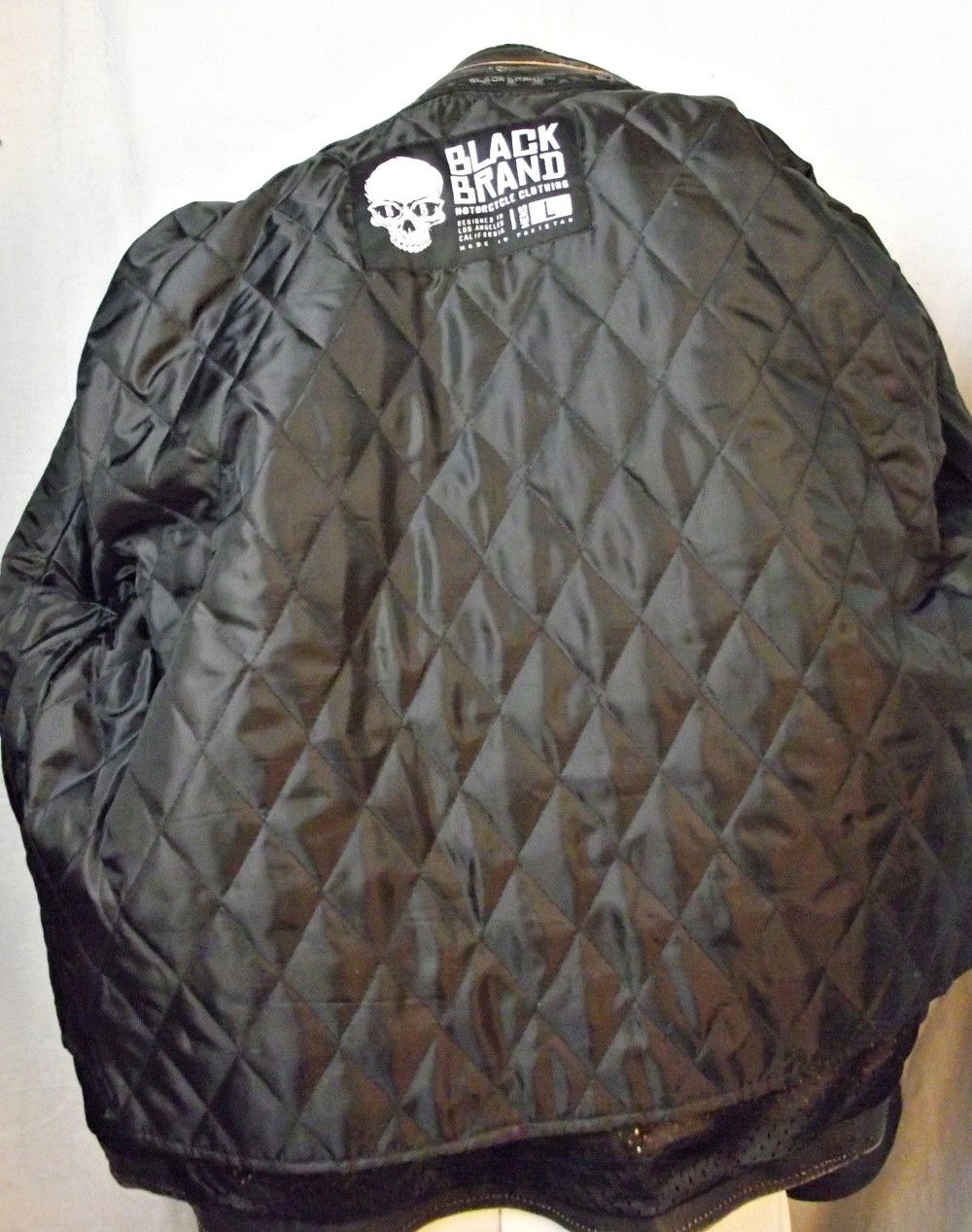 Vintage HEAVY Black Brand Motorcycle Jacket Distressed Buffalo Size US L / EU 52-54 / 3 - 10 Thumbnail