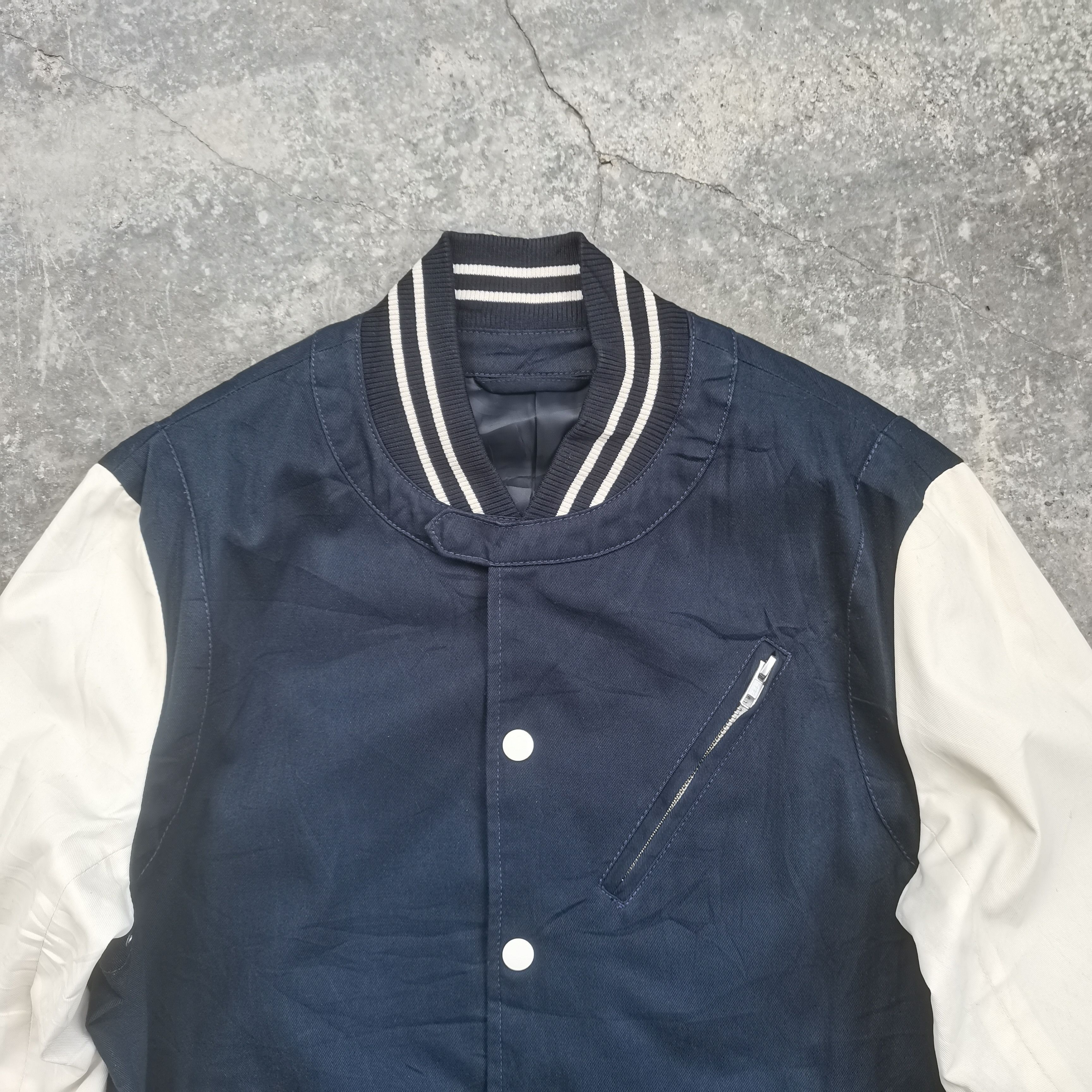 SHIPS × Ships Jet Blue Vintage SHIPS Jet Blue Varsity Light Jacket Size US L / EU 52-54 / 3 - 3 Thumbnail