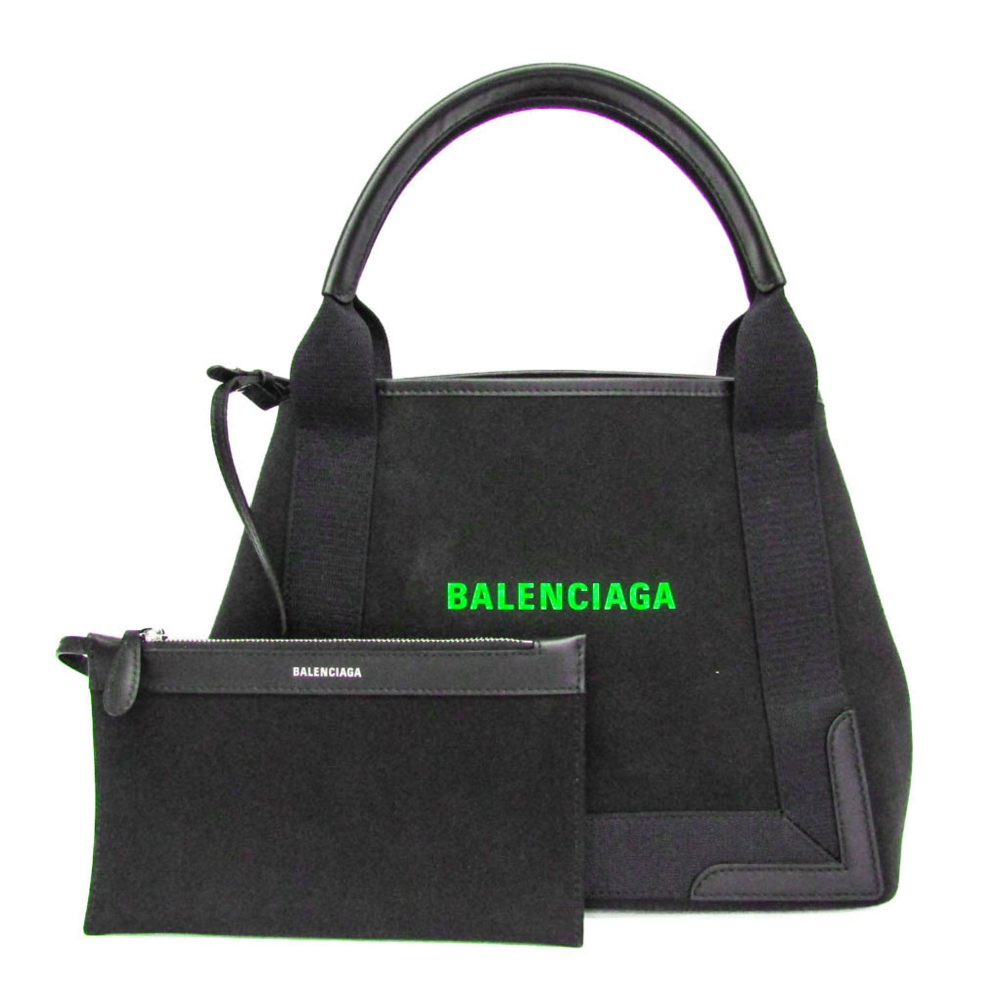 Balenciaga Balenciaga Navy Cabas S 339933 Men,Women Canvas,Leather Handbag,Tote Bag Black Size ONE SIZE - 1 Thumbnail