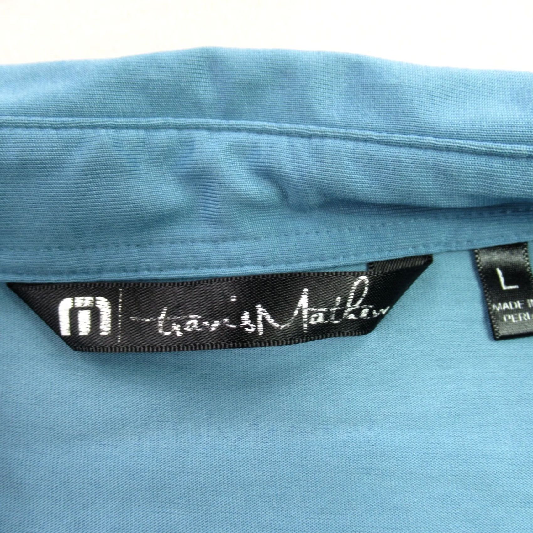 TravisMathew Travis Mathew Polo Shirt Short Sleeve Button Up Blue Golf Polo Lightweight Mens Large Regular Fit Navy Blue Size US L / EU 52-54 / 3 - 4 Thumbnail
