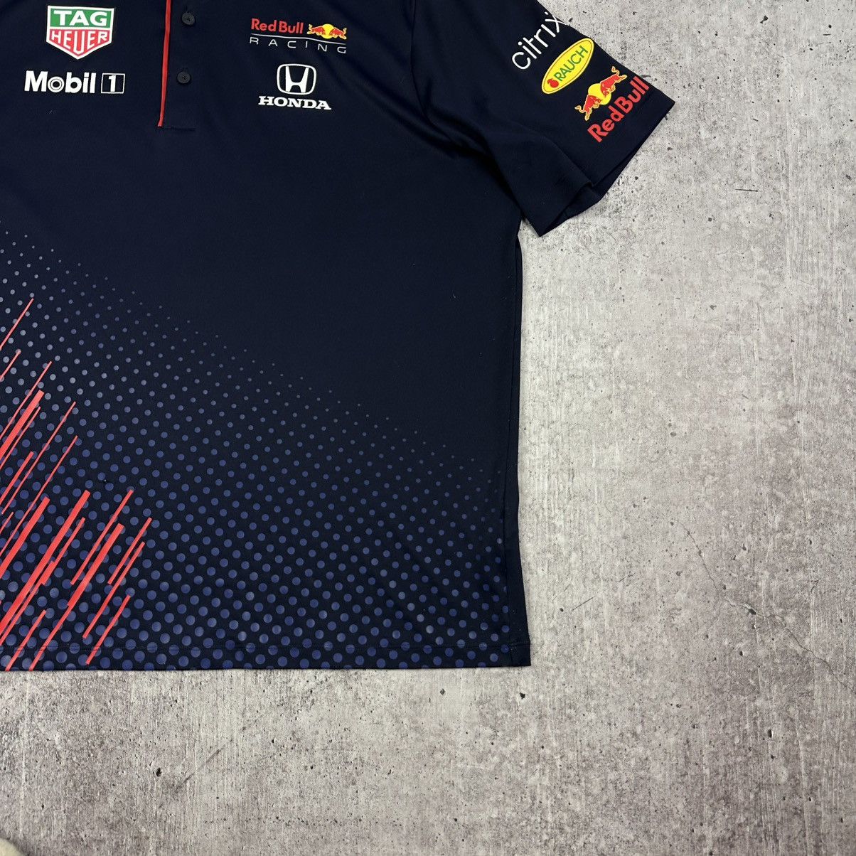 Puma Vintage Puma Honda Racing Red Bull Polo Jerseu Size US L / EU 52-54 / 3 - 4 Thumbnail