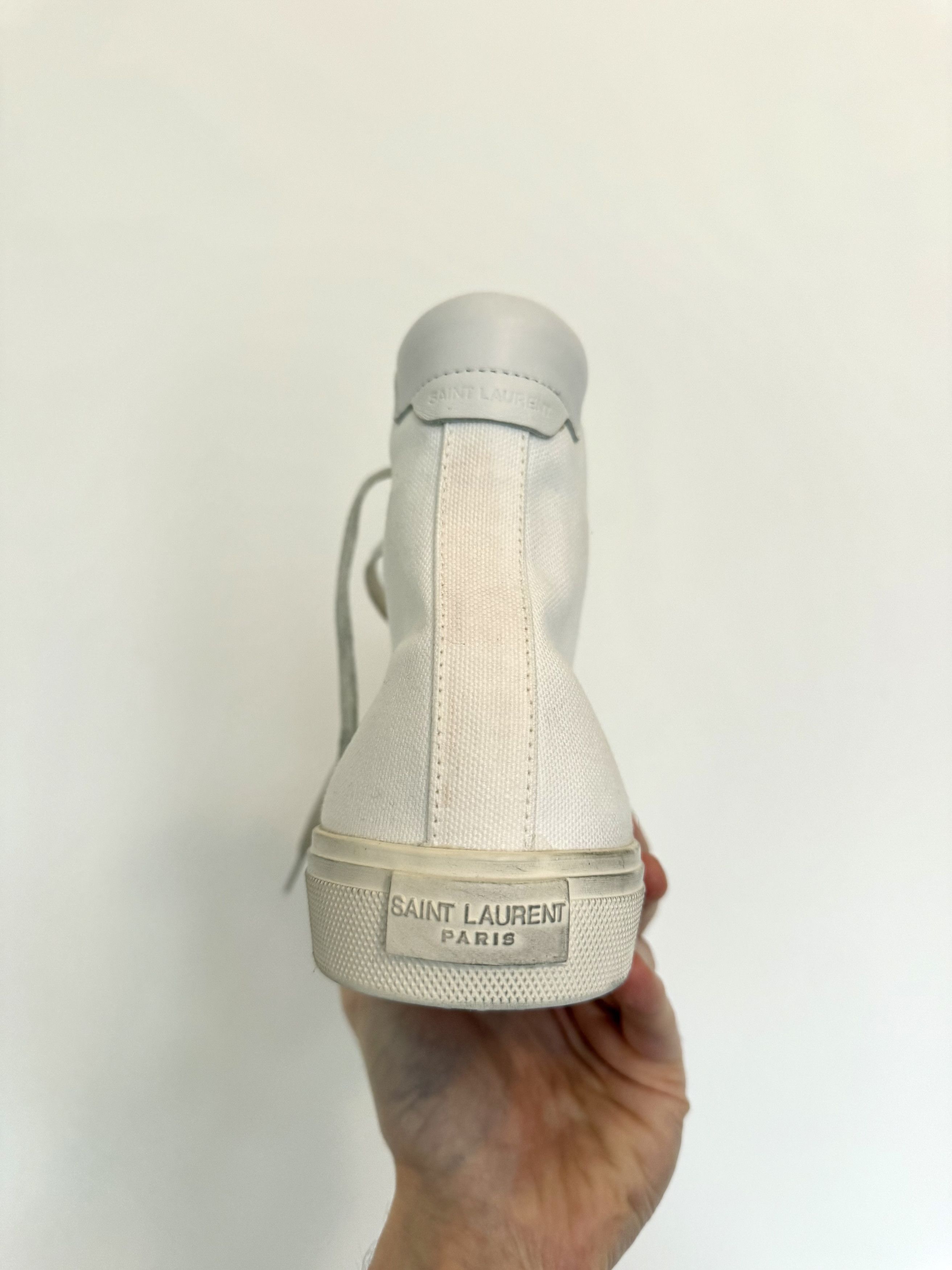 Saint Laurent Paris Saint Laurent Mid-Top Malibu Sneakers in Canvas and Leather Size US 10 / EU 43 - 5 Thumbnail