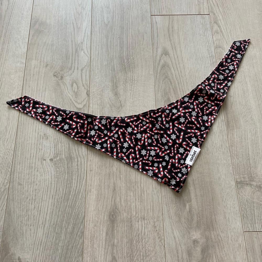 Designer Venture Dog Co Candy Cane and Red Line Dog Bandana Size ONE SIZE - 3 Thumbnail