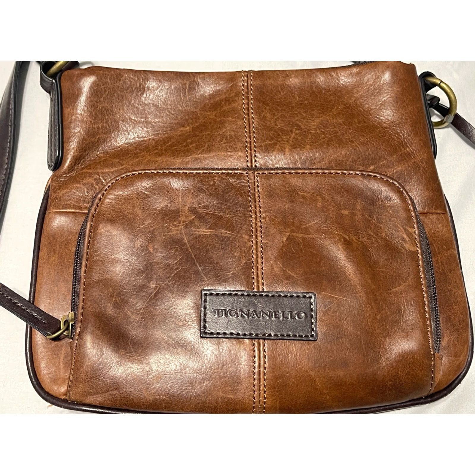 Vintage Tignanello Leather Handbag Crossbody Brown Size ONE SIZE - 2 Thumbnail
