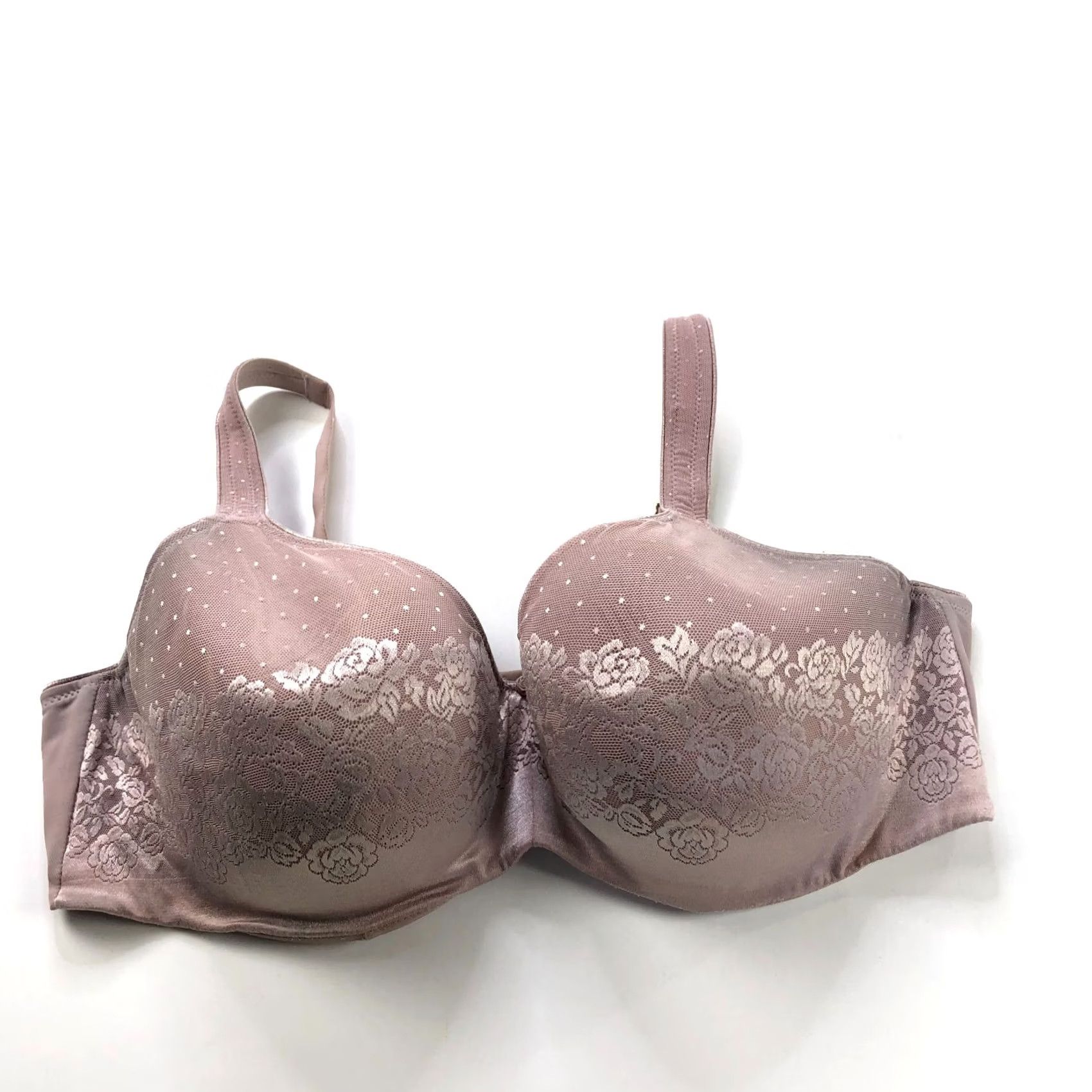 Vintage Soma Bra Balconette Underwired Padded 42DDD Pink Mauve 42 Underwire Full Coverage Womens Clothing Size ONE SIZE - 2 Thumbnail