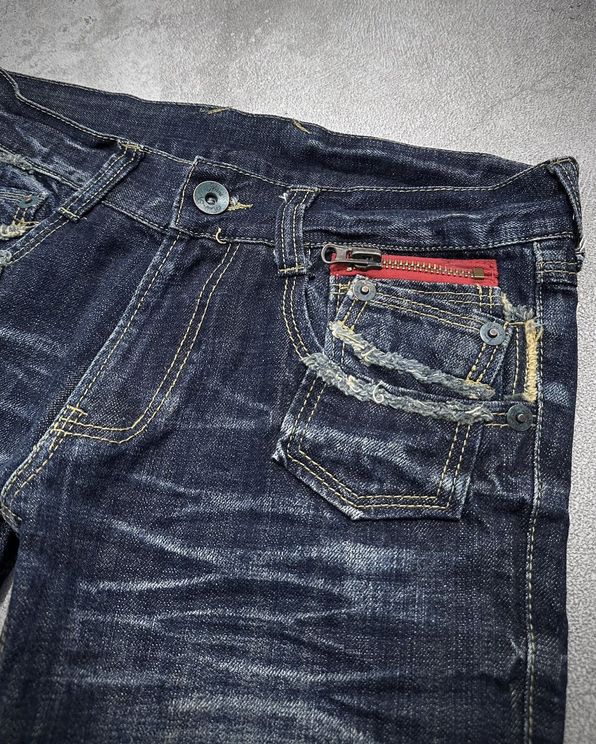Japanese Brand 00's Russ-k Distressed Flare Jeans Lgb Acne Studios Style Size US 30 / EU 46 - 6 Thumbnail