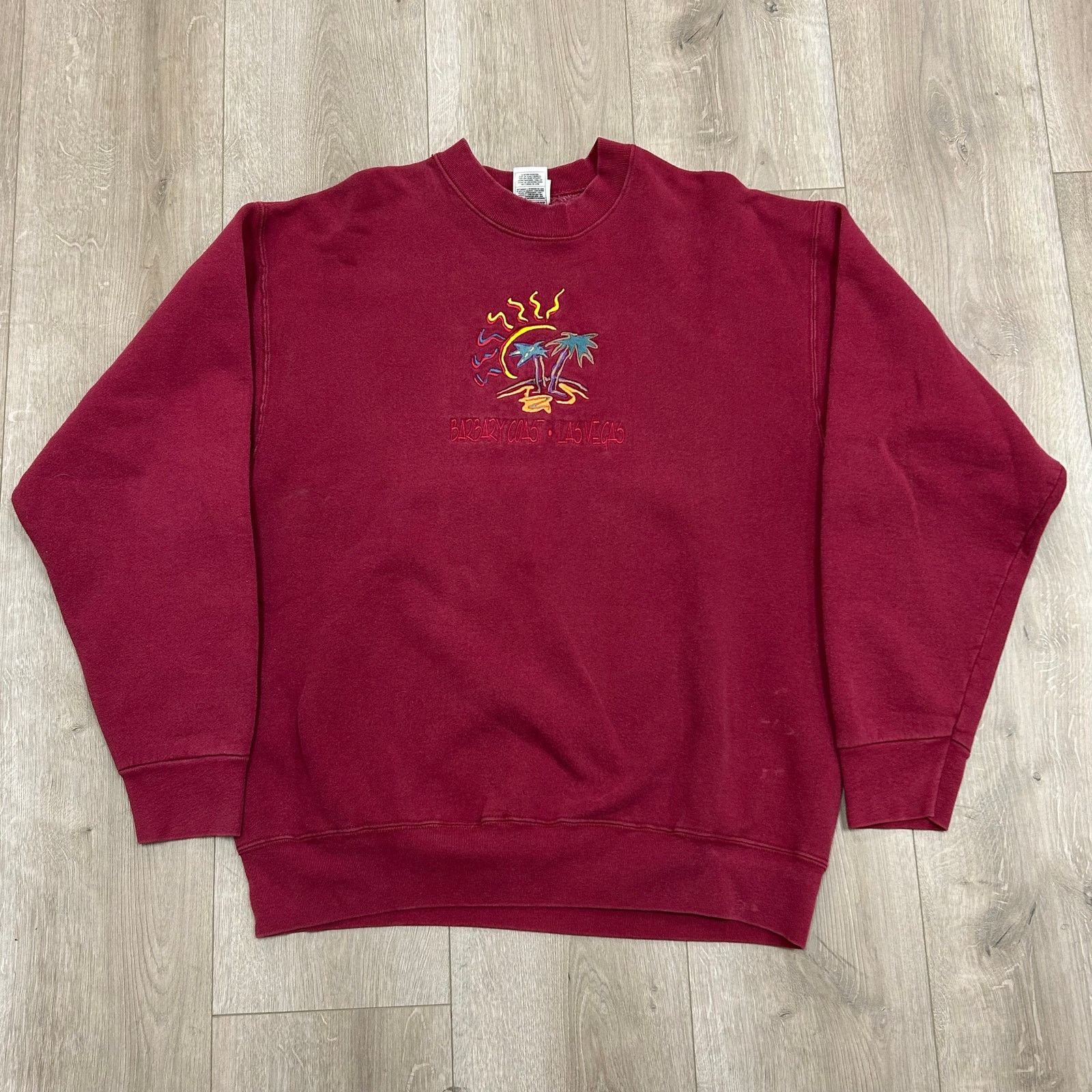 Vintage 90s Barbary Coast Las Vegas Palm Tree Crewneck Sweater XL Size US XL / EU 56 / 4 - 1 Thumbnail
