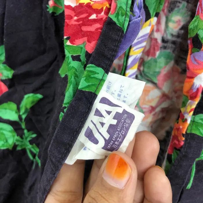 Kenzo Vtg 90’ KENZO PARIS FLORAL All Over Print Apron Kitchen Chef Size ONE SIZE - 5 Thumbnail