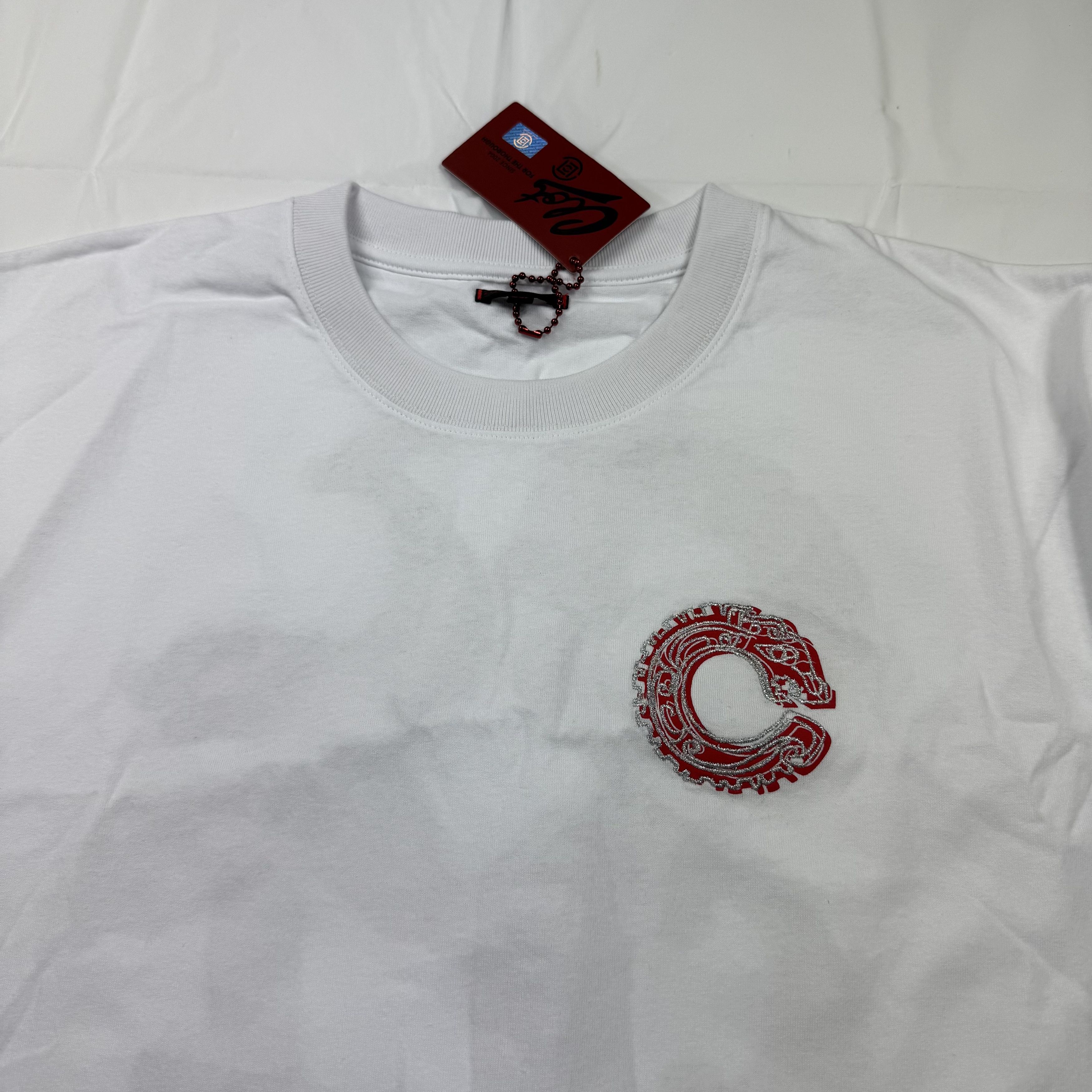 CLOT CLOT Dragon Logo Long Sleeve Graphic T-Shirt White Red XXL Size US XXL / EU 58 / 5 - 3 Thumbnail