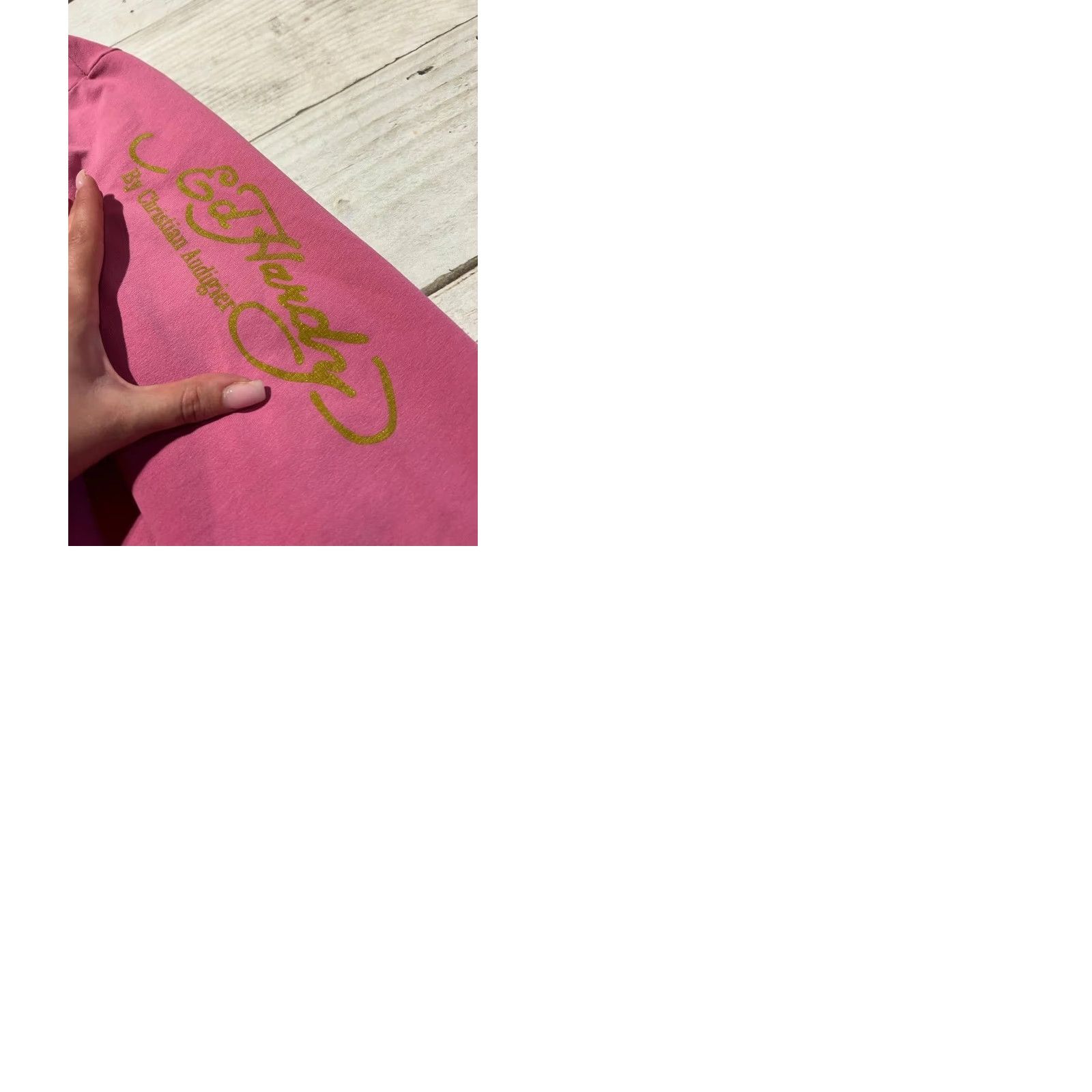 Ed Hardy VINTAGE Ed Hardy Hoodie Y2K Zip Up Women M Pink Size M / US 6-8 / IT 42-44 - 12 Thumbnail