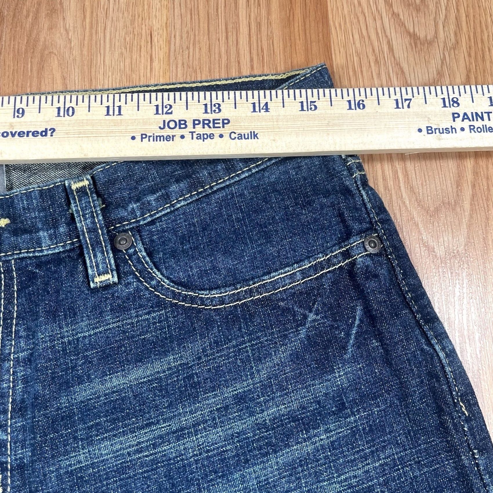 Vintage Urban Up Jeans Mens 30Wx30L Low Rise Straight Leg Blue Denim Pants 100% Cotton 5 Pockets Belt Loops Size US 30 / EU 46 - 4 Thumbnail