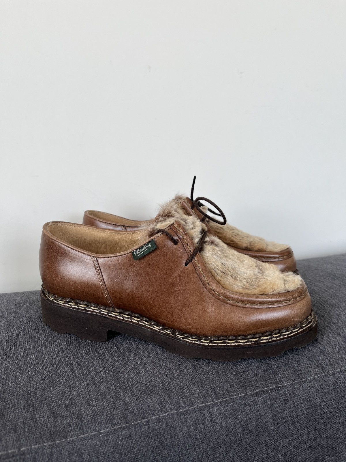 Paraboot Paraboot Michael Griff II Rabbit Fur Shoes sz 4 Size US 5 / EU 37 - 7 Thumbnail