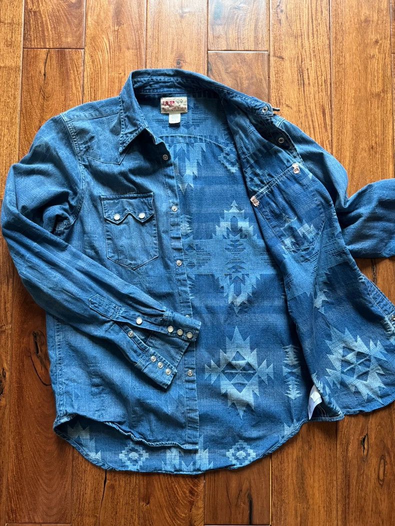 RRL Ralph Lauren RRL Ralph Lauren Western denim shirt Size US M / EU 48-50 / 2 - 4 Thumbnail