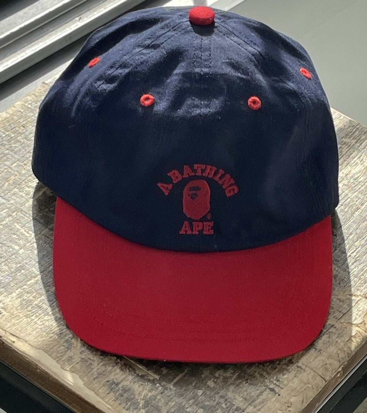 Bape BAPE College Panel Cap (SS22) Navy/Red Size ONE SIZE - 3 Thumbnail