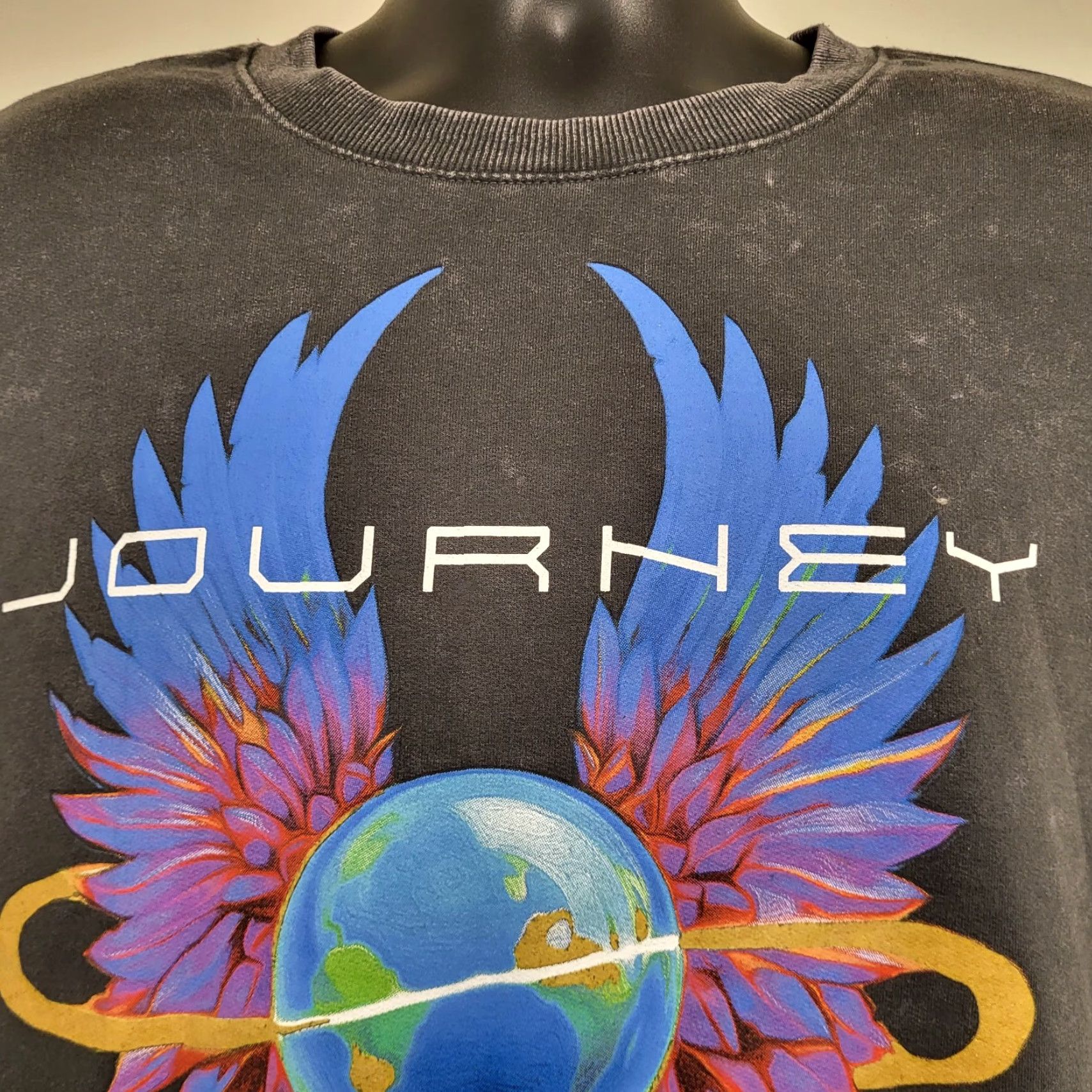 Vintage VINTAGE Journey Sweatshirt Band Graphic Black 2XL Adult Unisex Crew Neck Long Sleeve Music Tour Tee Size US XXL / EU 58 / 5 - 4 Thumbnail