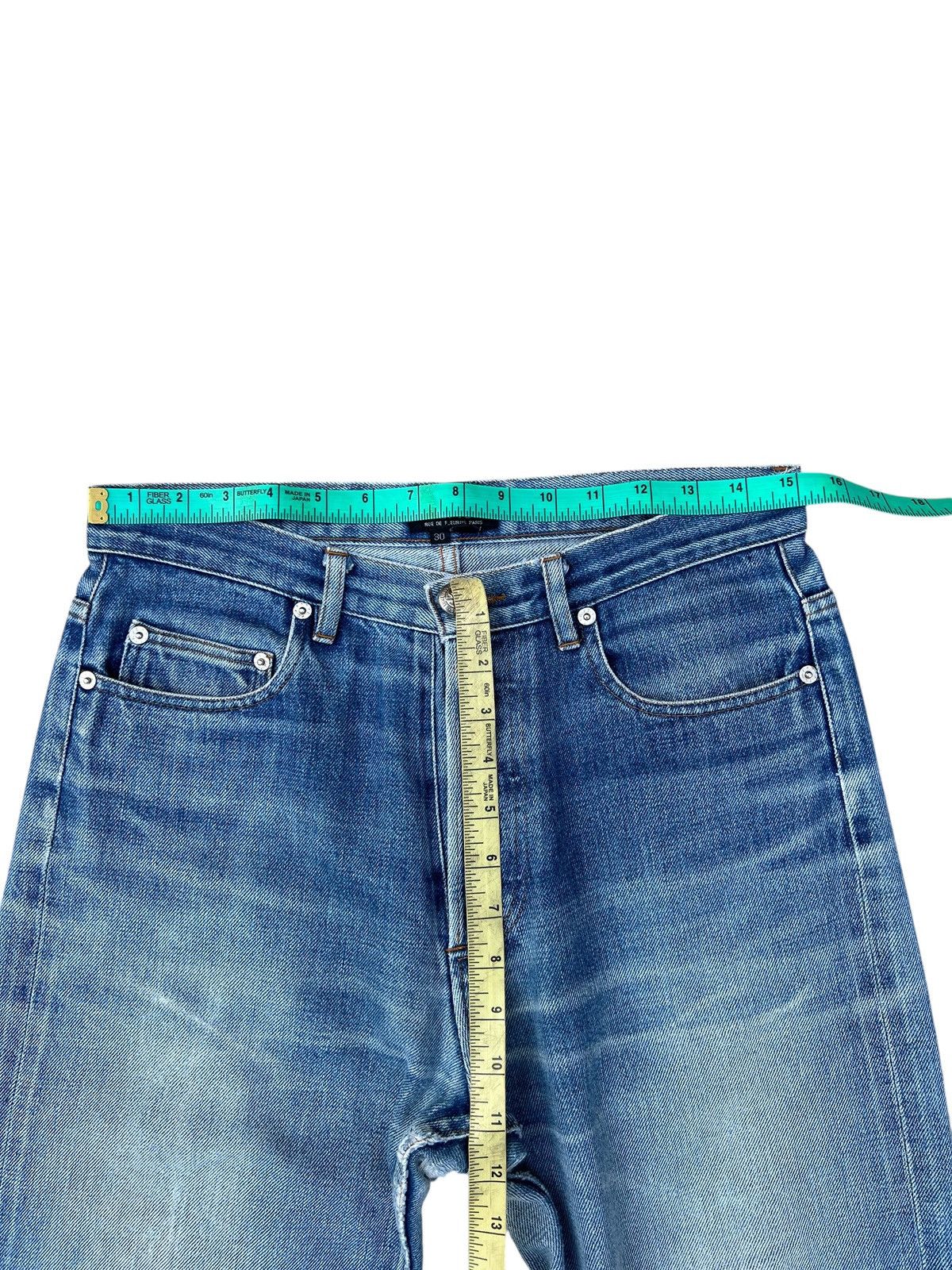 A.P.C. Vintage A.P.C. Distressed Rip Off Leg Denim Selvedge Jeans Size US 30 / EU 46 - 4 Thumbnail