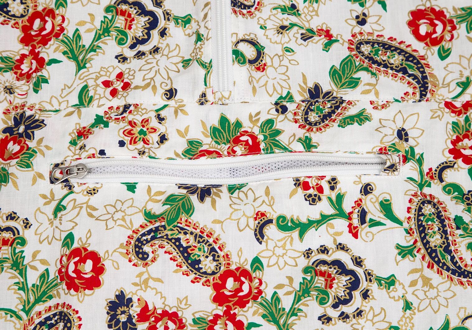 Junya Watanabe Colorful Paisley Print Anorak Jacket in White Green Red Size US S / EU 44-46 / 1 - 7 Thumbnail