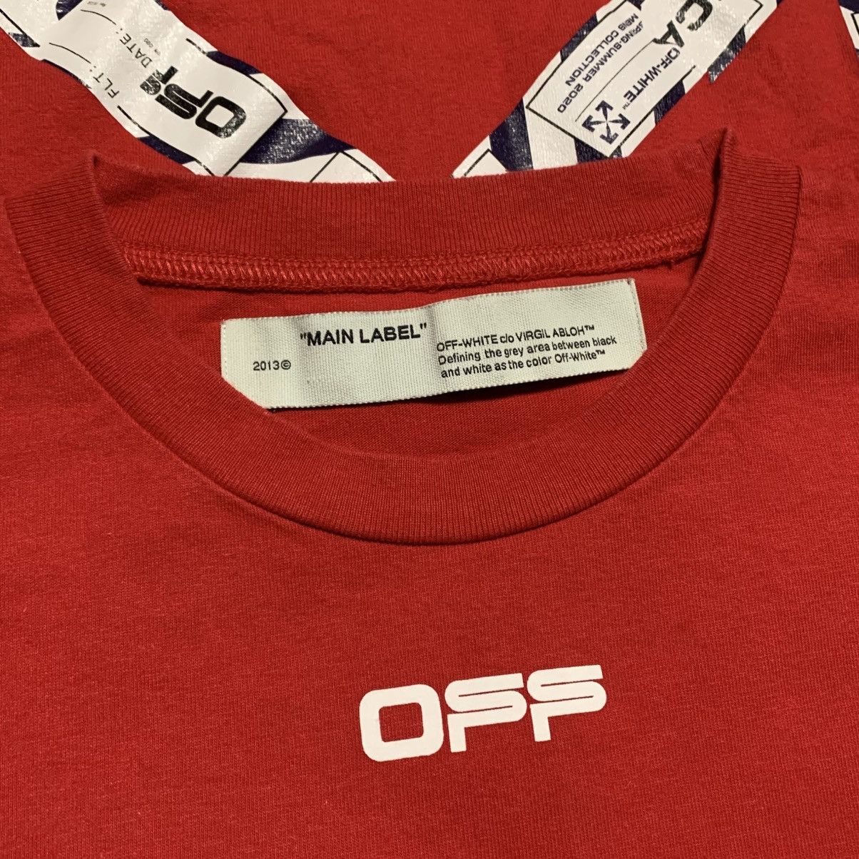 Off-White Off White Medium Airport Arrows Red Tee Virgil Abloh Size US M / EU 48-50 / 2 - 5 Thumbnail