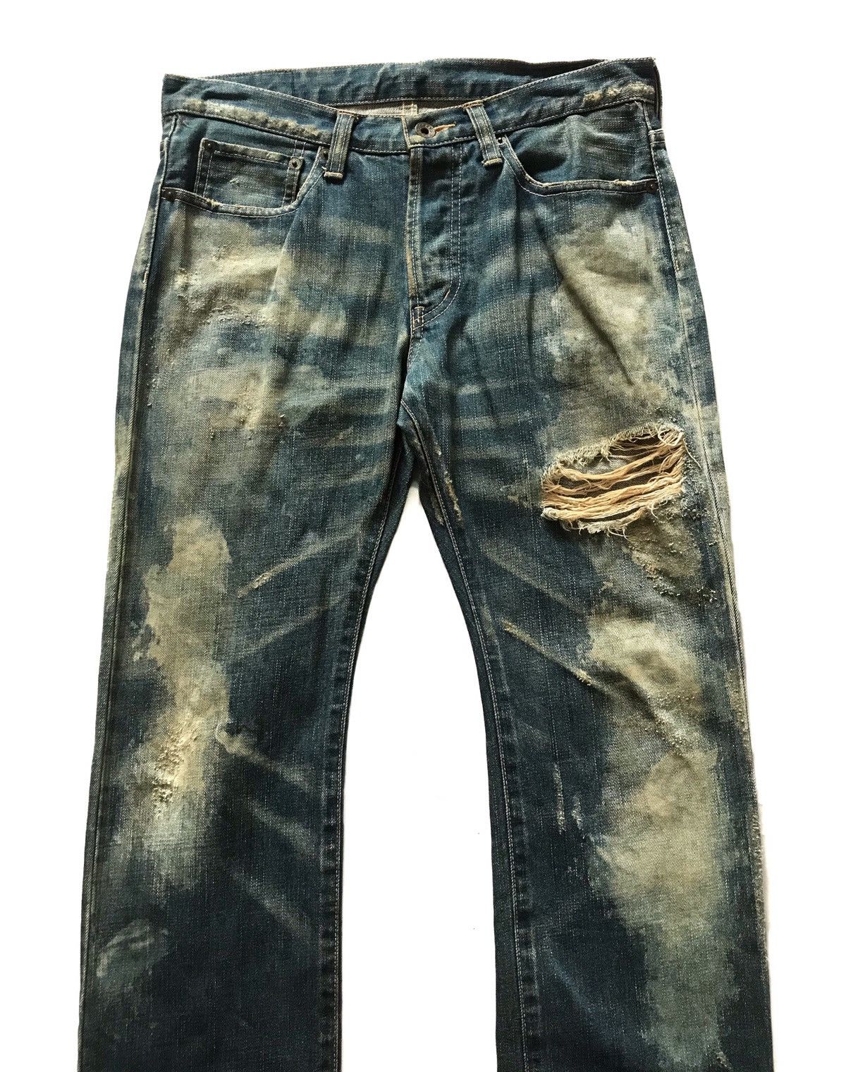 Japanese Brand × Takeo Kikuchi TAKEO KIKUCHI DISTRESSED BLEACH JEANS Size US 30 / EU 46 - 3 Thumbnail