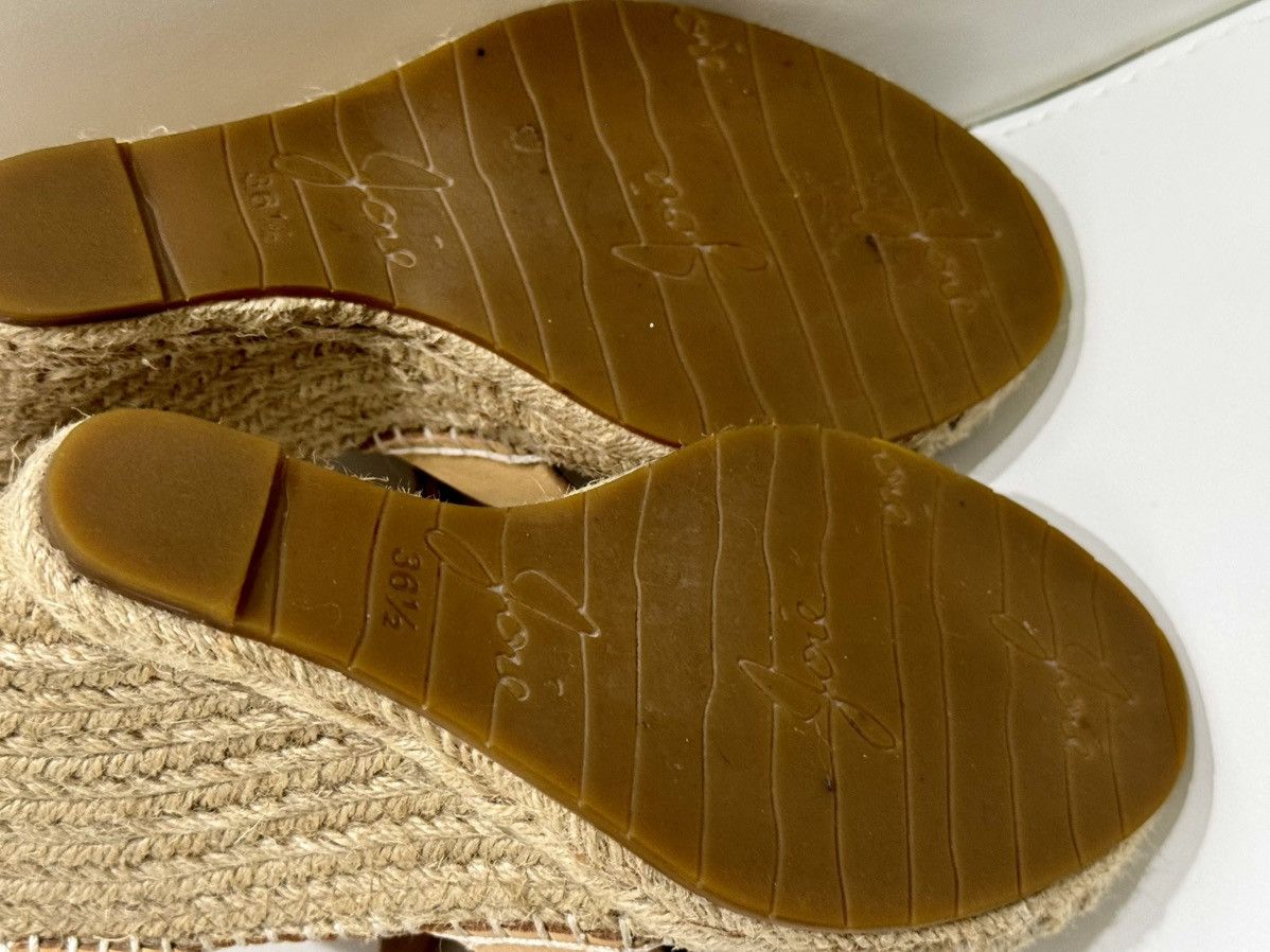 Joie Joie Beige Leather Espadrille Wedge Buckle Ankle Strap Size US 6.5 / IT 36.5 - 6 Thumbnail